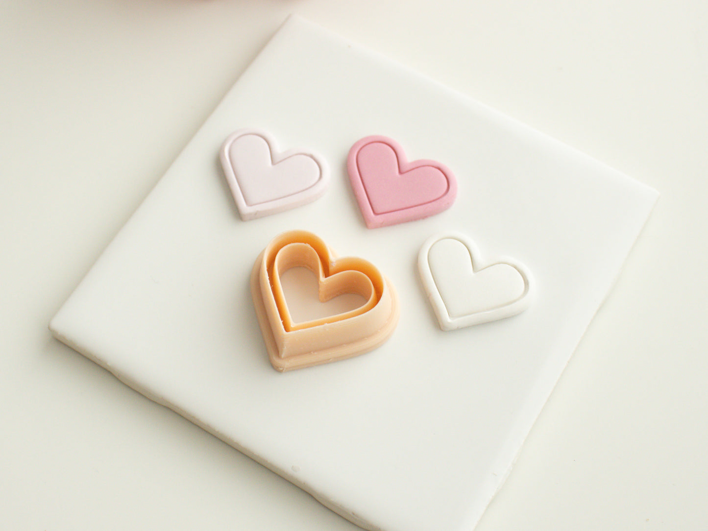 Heart Emboss No. 1 Clay Cutter | Heart Emboss No. 1 Polymer Clay Cutter for DIY Earrings Valentine's Day Jewelry and Love-Themed Crafts