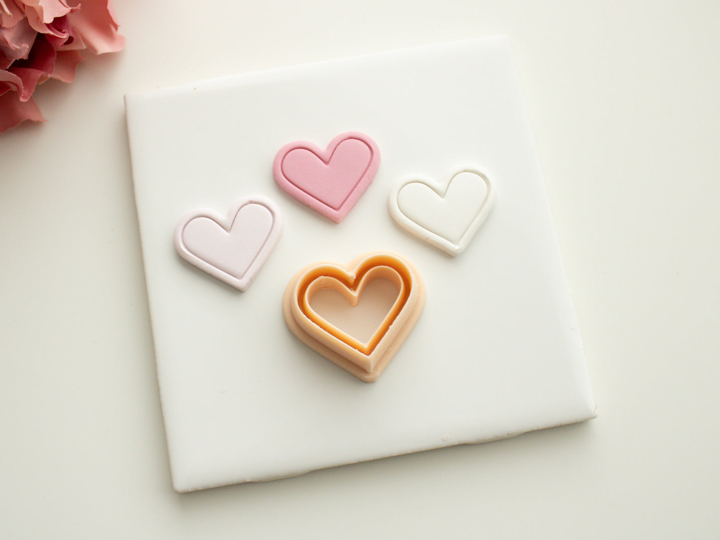 Heart Emboss No. 1 Clay Cutter | Heart Emboss No. 1 Polymer Clay Cutter for DIY Earrings Valentine's Day Jewelry and Love-Themed Crafts