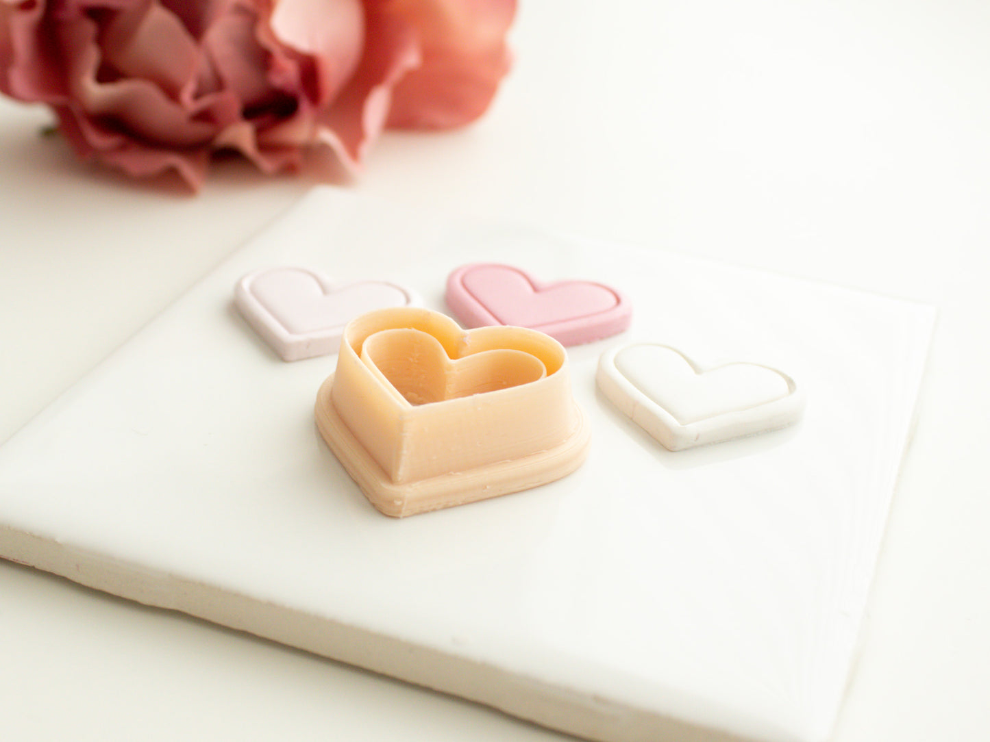 Heart Emboss No. 1 Clay Cutter | Heart Emboss No. 1 Polymer Clay Cutter for DIY Earrings Valentine's Day Jewelry and Love-Themed Crafts