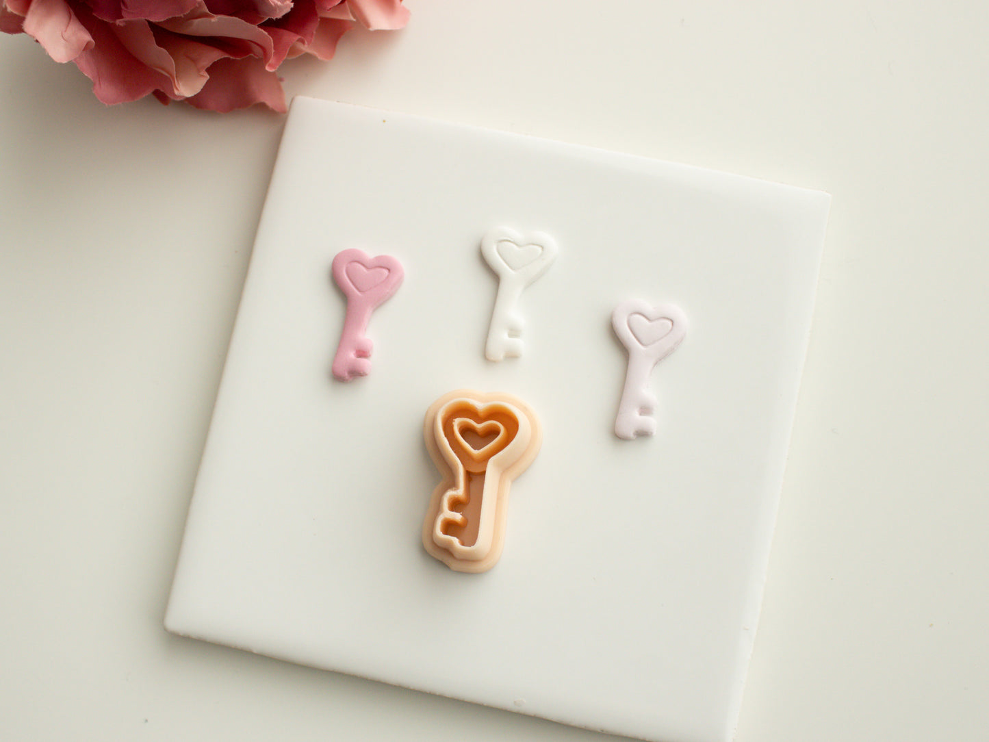 Heart Key Clay Cutter | Romantic Polymer Clay Cutter for Valentine’s DIY Earrings, Gifts and Crafts