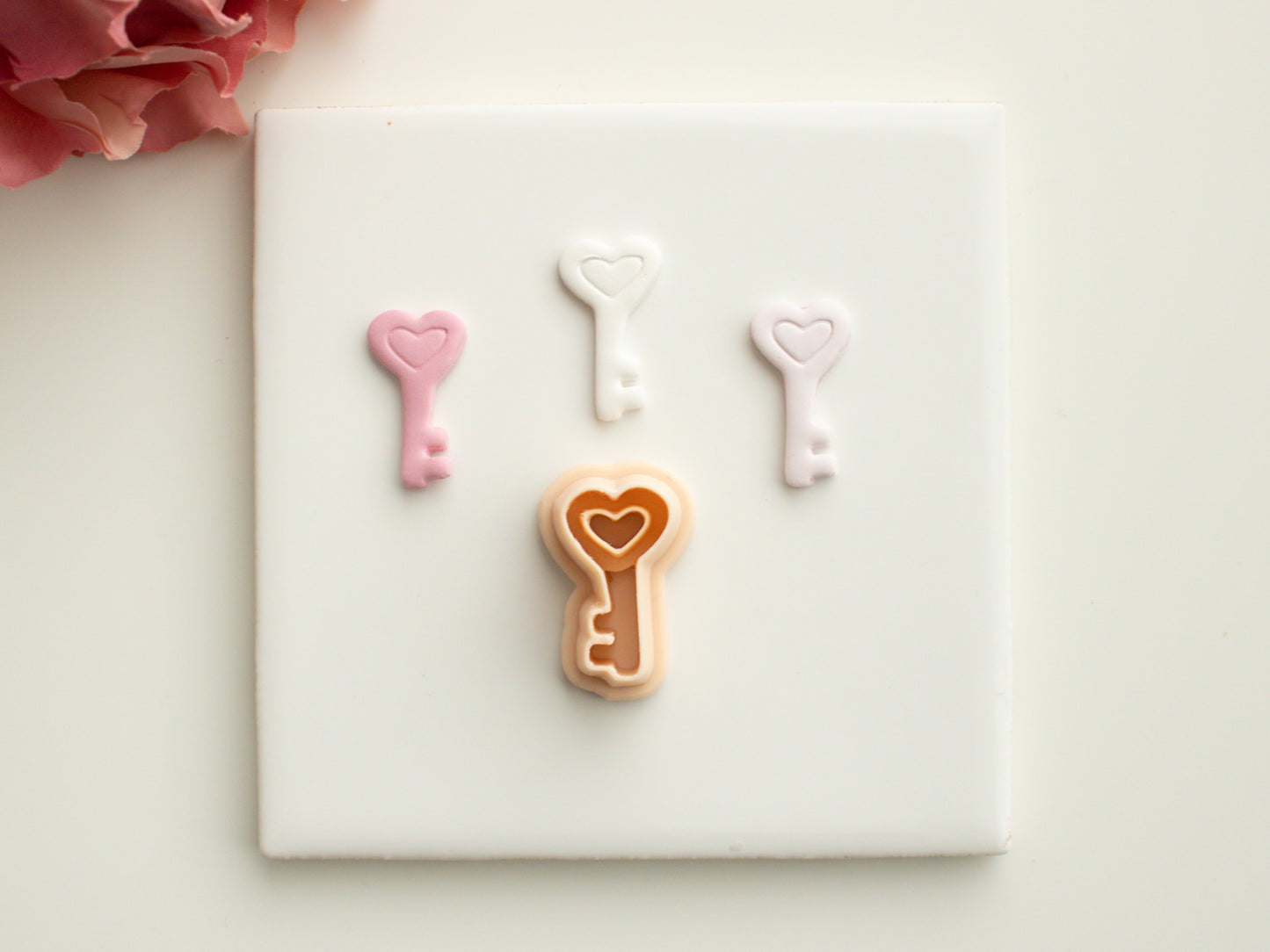 Heart Key Clay Cutter | Romantic Polymer Clay Cutter for Valentine’s DIY Earrings, Gifts and Crafts