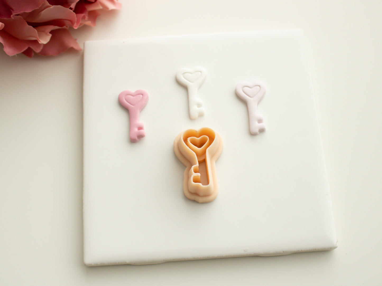 Heart Key Clay Cutter | Romantic Polymer Clay Cutter for Valentine’s DIY Earrings, Gifts and Crafts