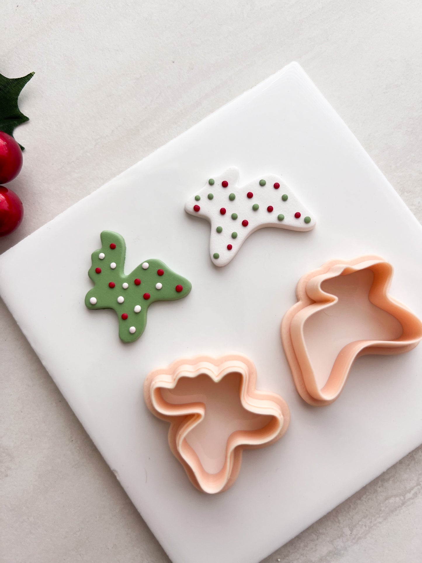 Reindeer Frosted Cookies Clay Cutter | Reindeer Frosted Cookies Polymer Clay Cutter for DIY Christmas Earrings Cute Jewelry and Handmade Holiday Accessories