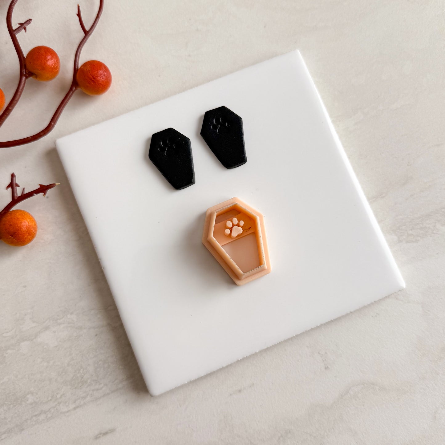 2025 Cat Coffin | Cat Shape Dracula Spooky Polymer Clay Cutter Halloween Fall Animal Shapes