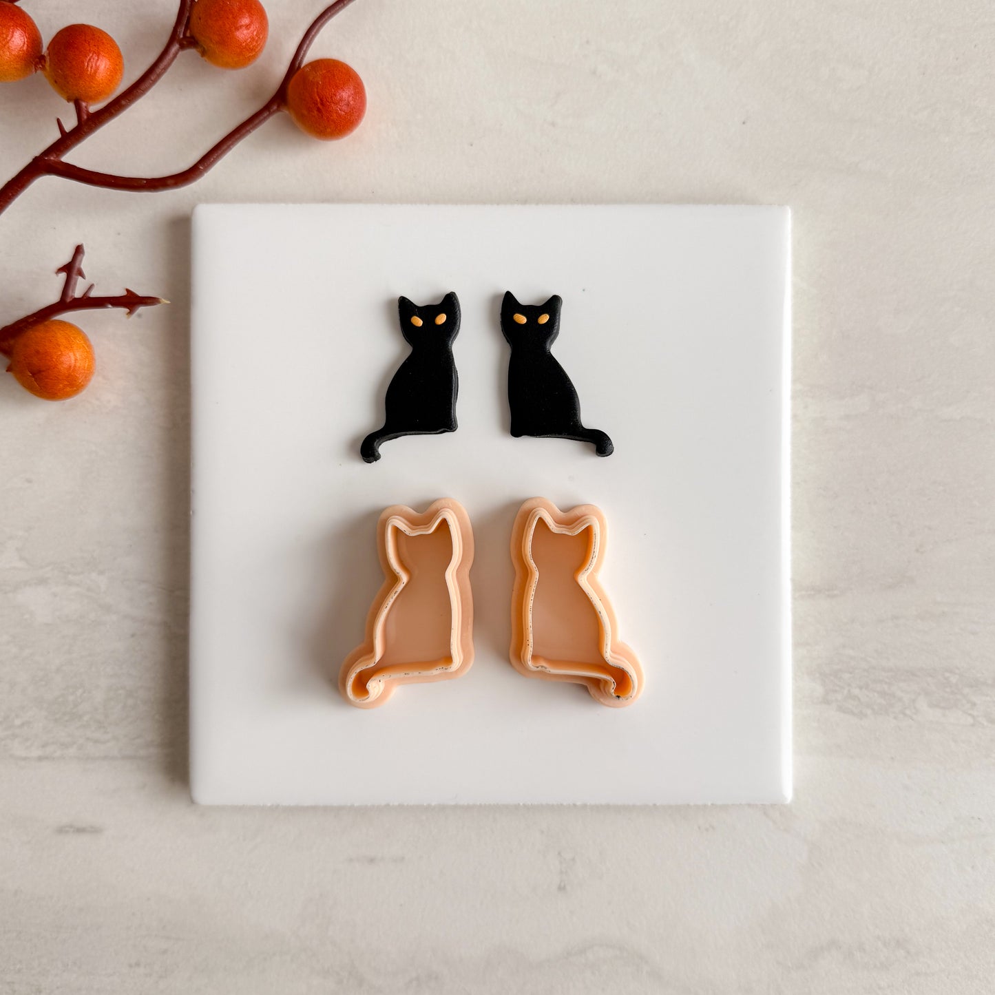 2025 Cat Shape | Cat Shape Spooky Polymer Clay Cutter Halloween Fall Animal Shapes