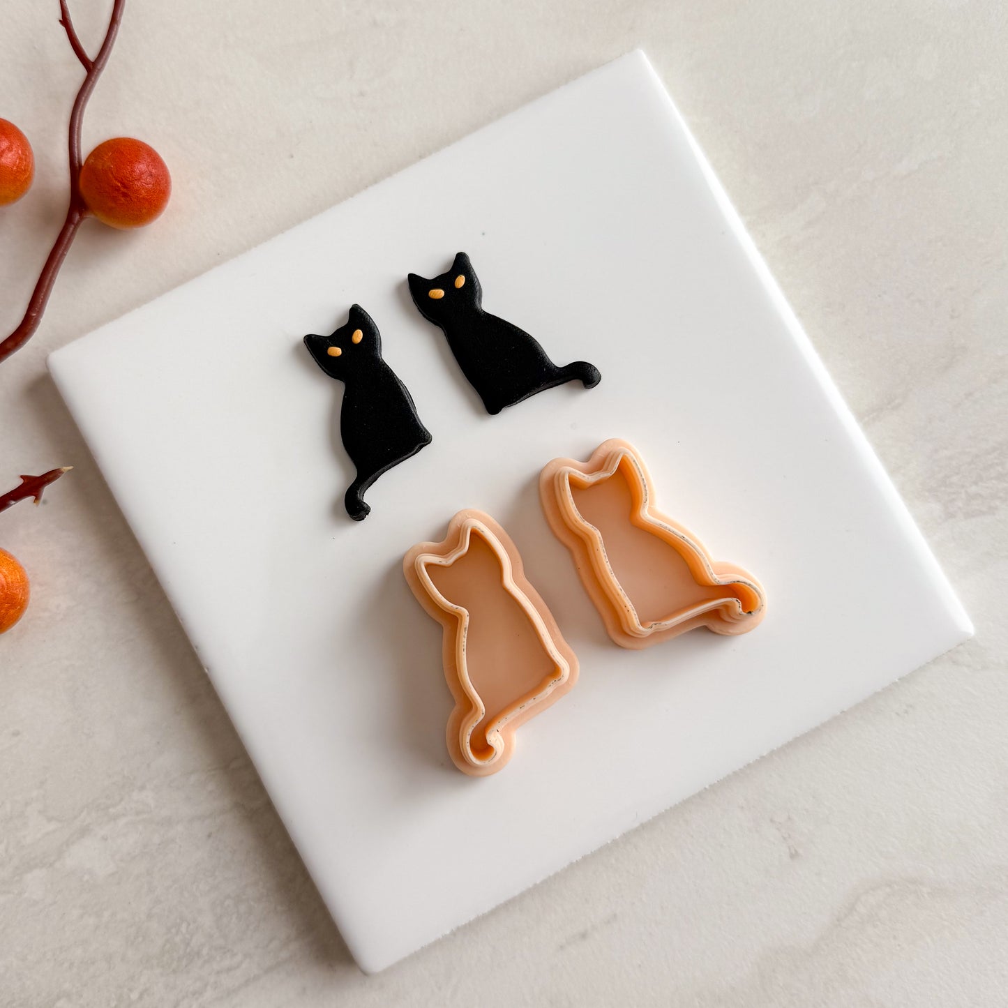 2025 Cat Shape | Cat Shape Spooky Polymer Clay Cutter Halloween Fall Animal Shapes