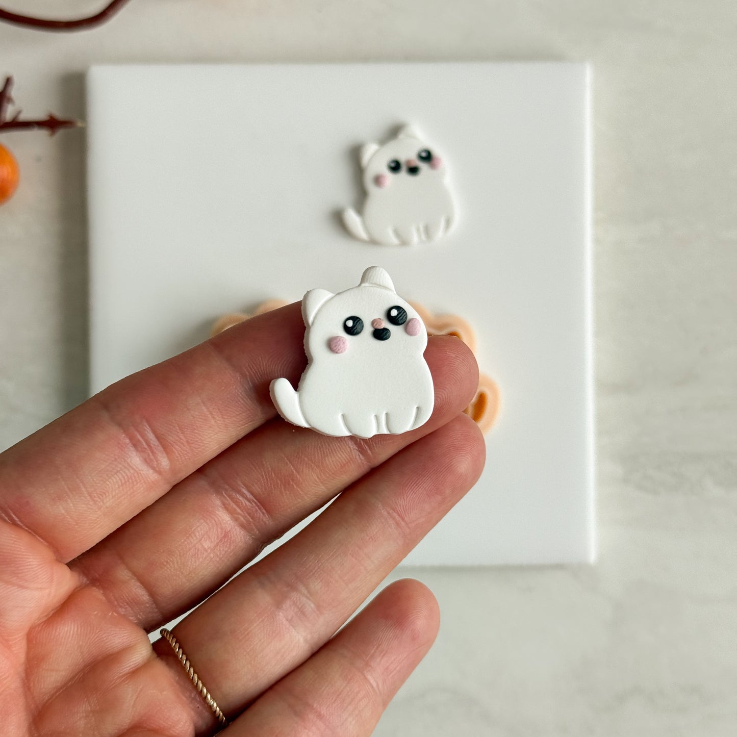 2025 Cuddly Kitty No. 1 | Cat Shape Spooky Polymer Clay Cutter Halloween Fall Animal Shapes