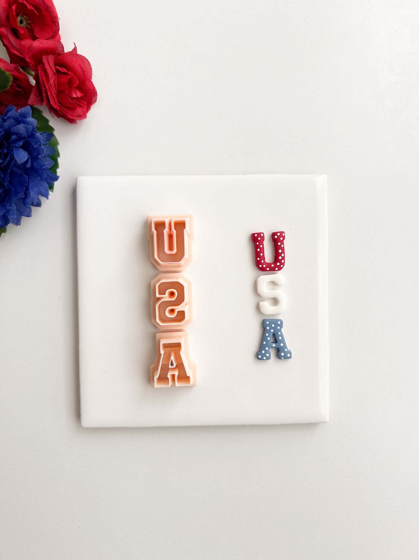 USA Letters Clay Cutter | USA Letters Polymer Clay Cutter for DIY Patriotic Earrings Fourth of July Jewelry and Handmade American Accessories