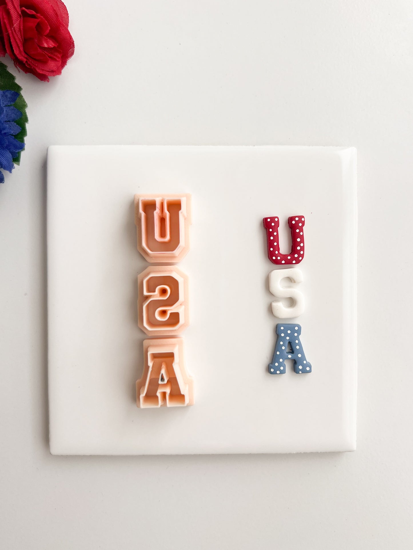 USA Letters Clay Cutter | USA Letters Polymer Clay Cutter for DIY Patriotic Earrings Fourth of July Jewelry and Handmade American Accessories