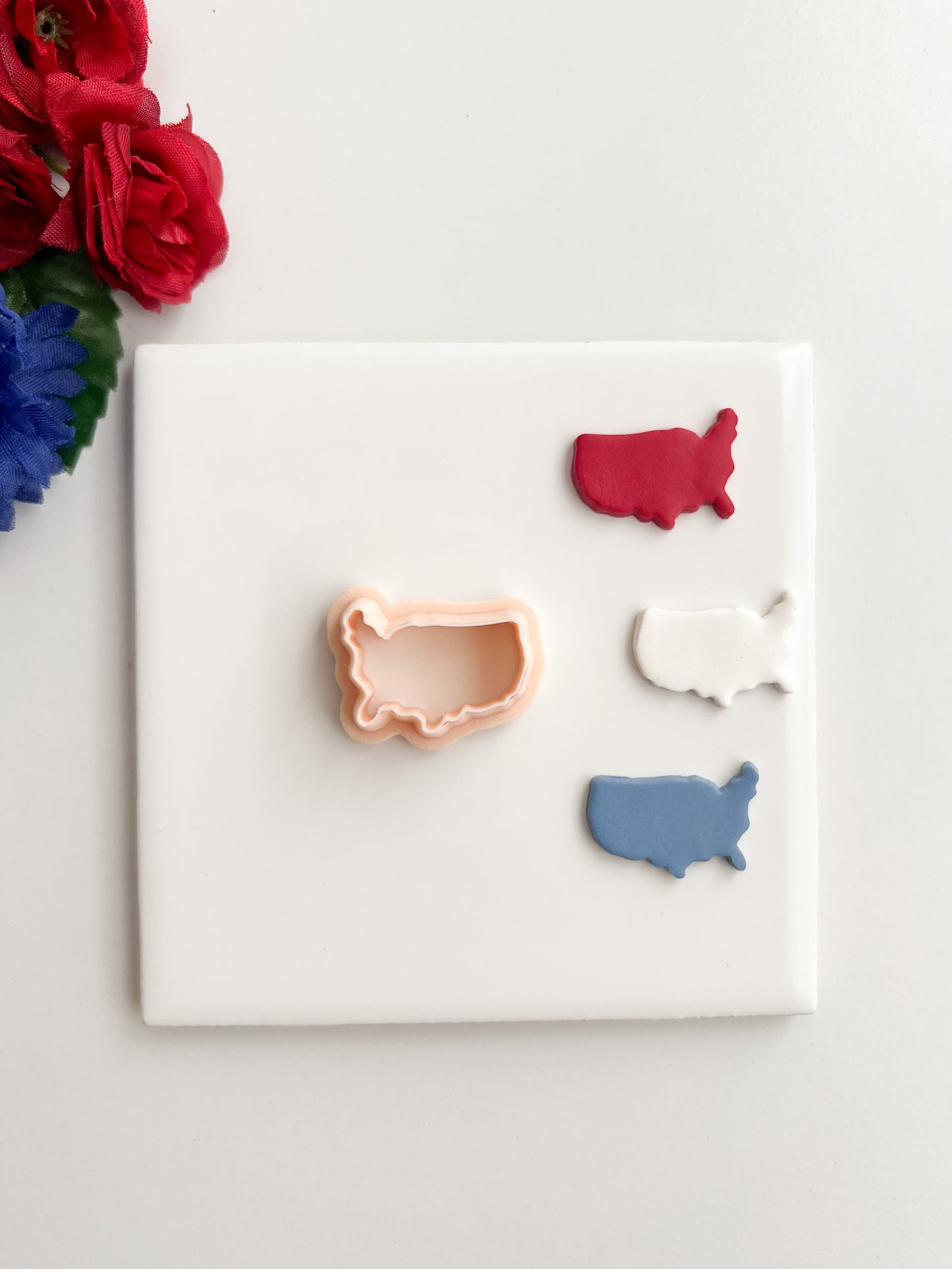 USA Outline Clay Cutter | USA Outline Polymer Clay Cutter for DIY American Earrings Fourth of July Jewelry and Handmade Patriotic Accessories