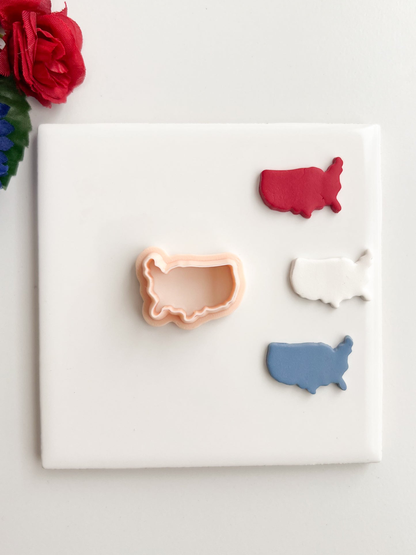 USA Outline Clay Cutter | USA Outline Polymer Clay Cutter for DIY American Earrings Fourth of July Jewelry and Handmade Patriotic Accessories