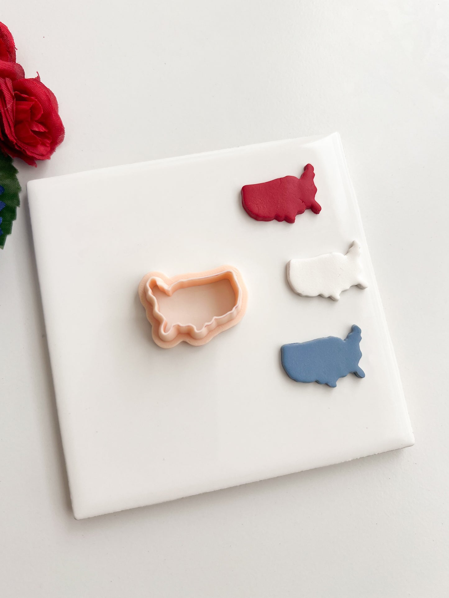 USA Outline Clay Cutter | USA Outline Polymer Clay Cutter for DIY American Earrings Fourth of July Jewelry and Handmade Patriotic Accessories