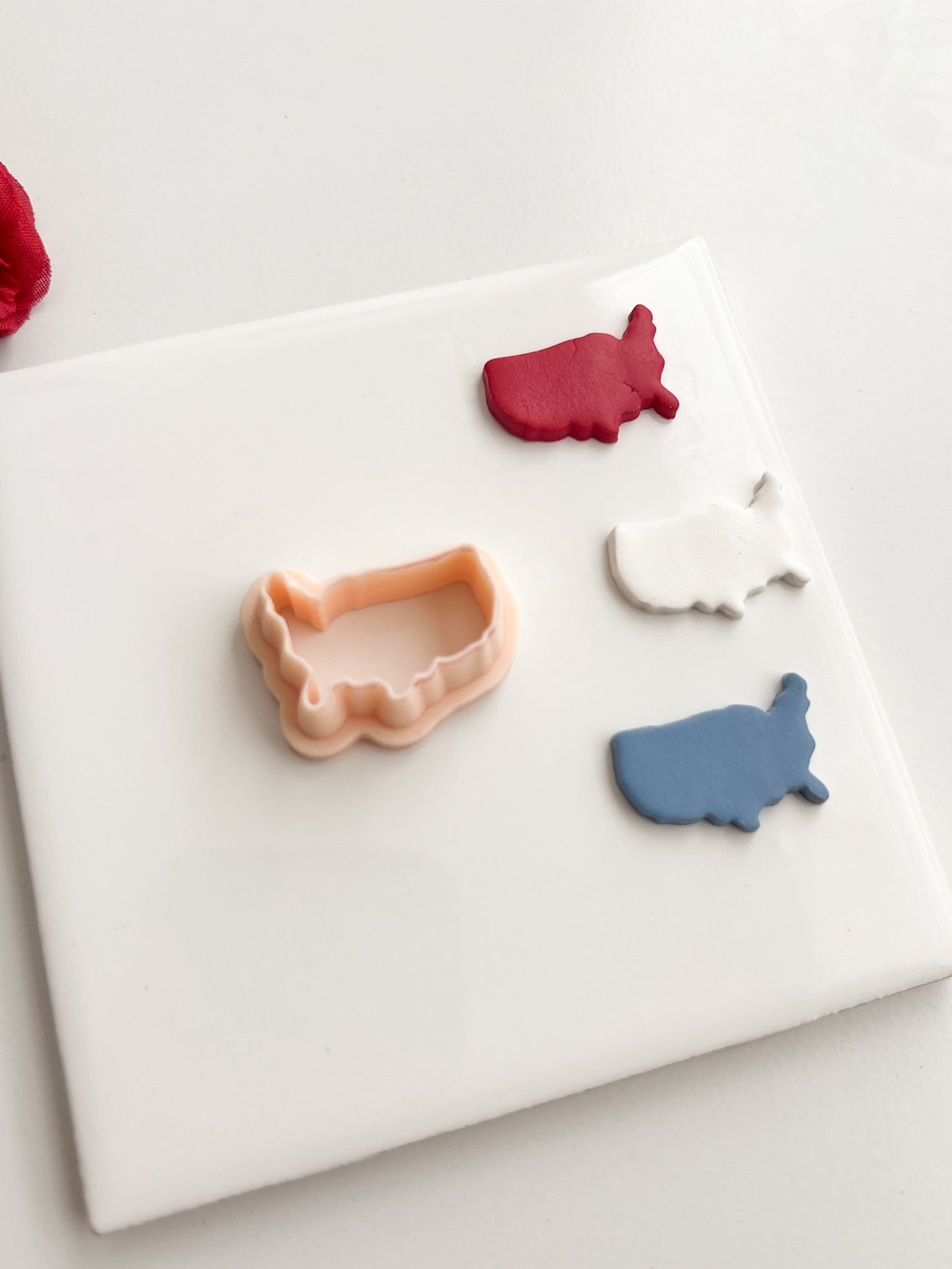 USA Outline Clay Cutter | USA Outline Polymer Clay Cutter for DIY American Earrings Fourth of July Jewelry and Handmade Patriotic Accessories