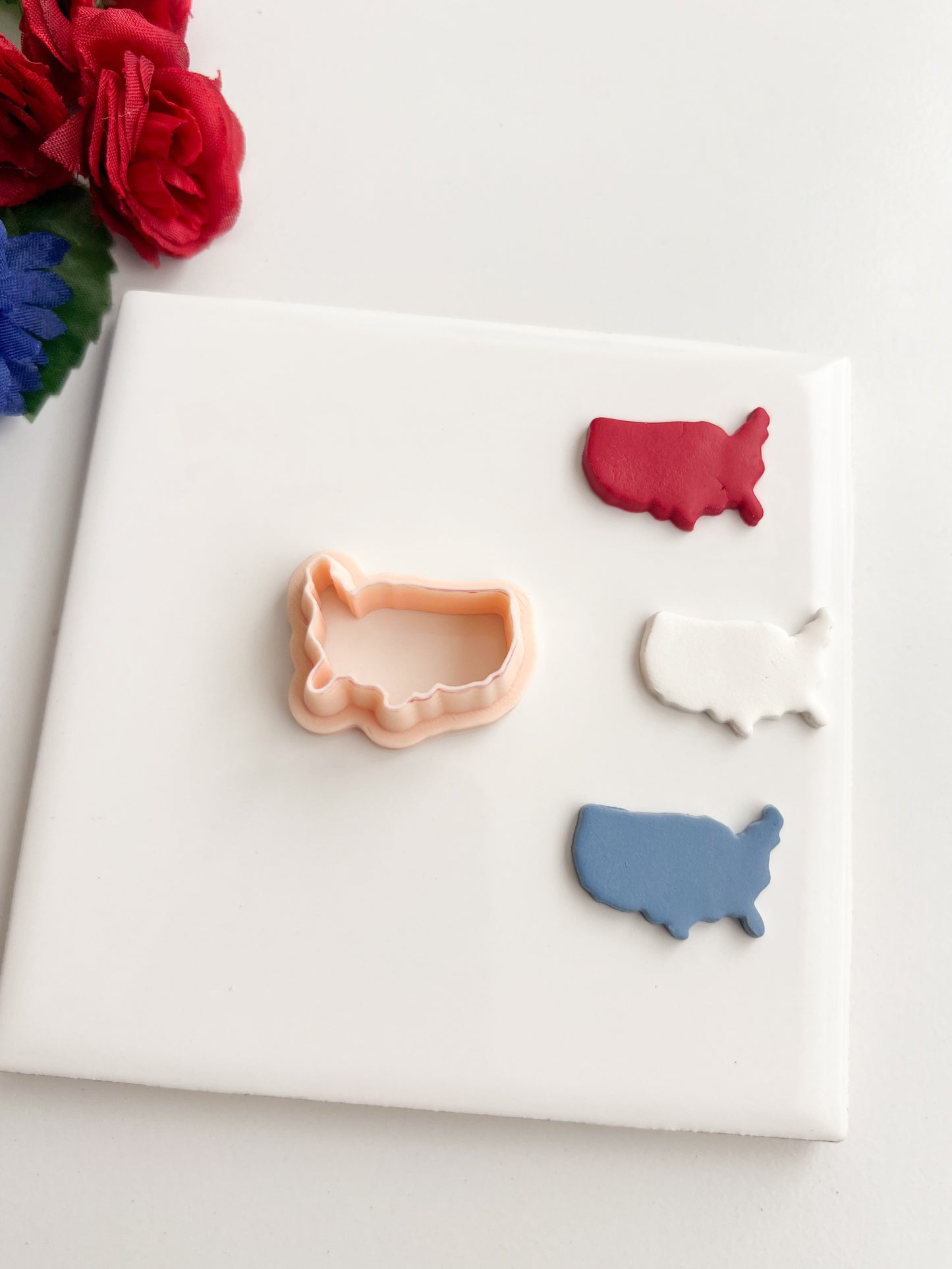 USA Outline Clay Cutter | USA Outline Polymer Clay Cutter for DIY American Earrings Fourth of July Jewelry and Handmade Patriotic Accessories