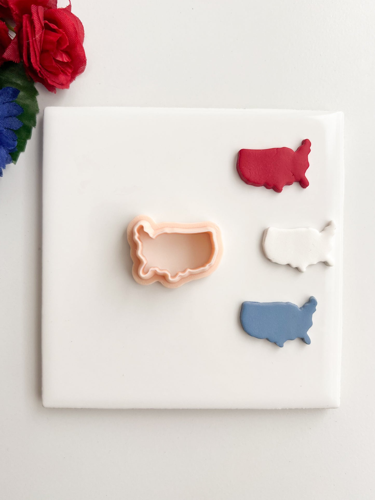 USA Outline Clay Cutter | USA Outline Polymer Clay Cutter for DIY American Earrings Fourth of July Jewelry and Handmade Patriotic Accessories