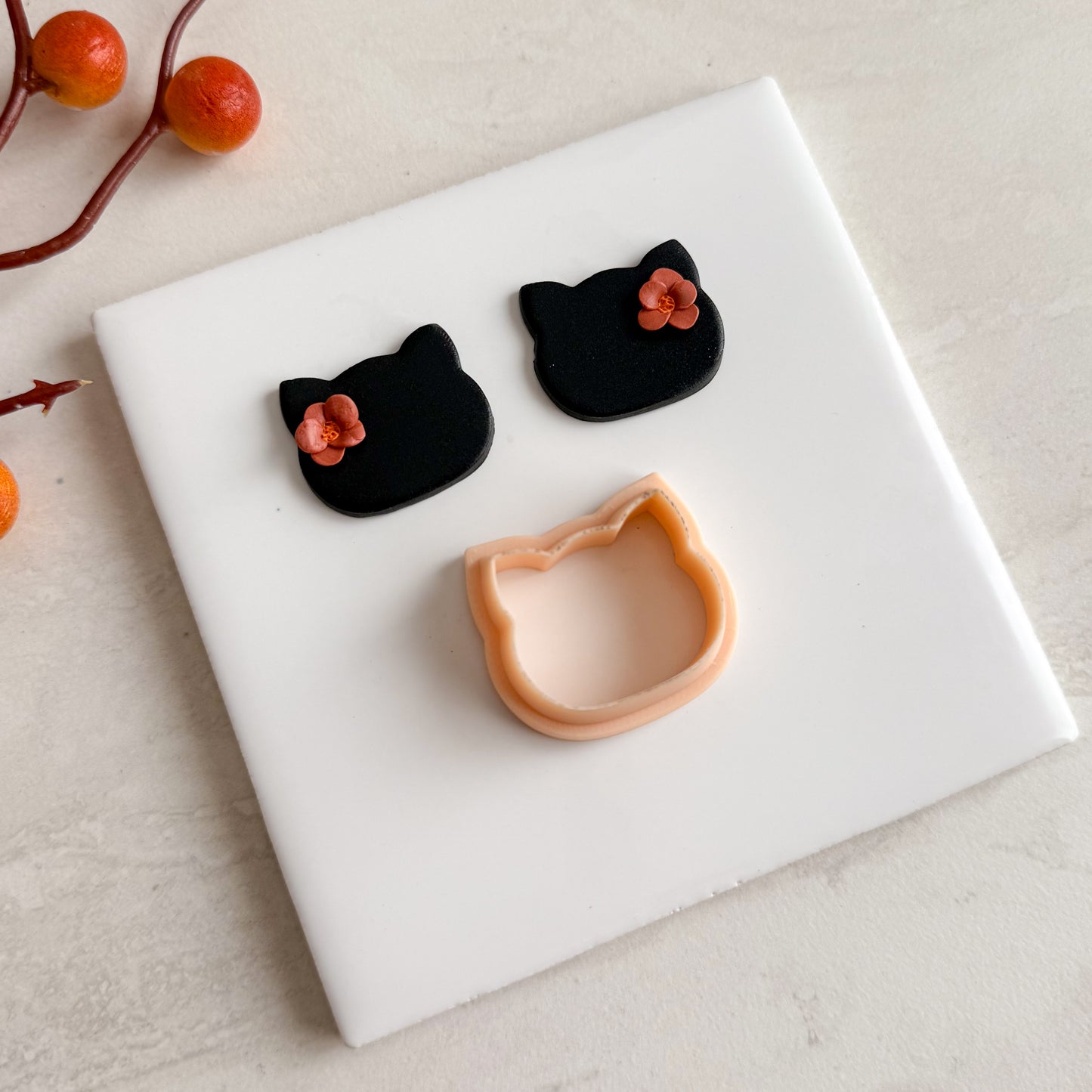 2025 Cat Head | Cat Shape Spooky Polymer Clay Cutter Halloween Fall