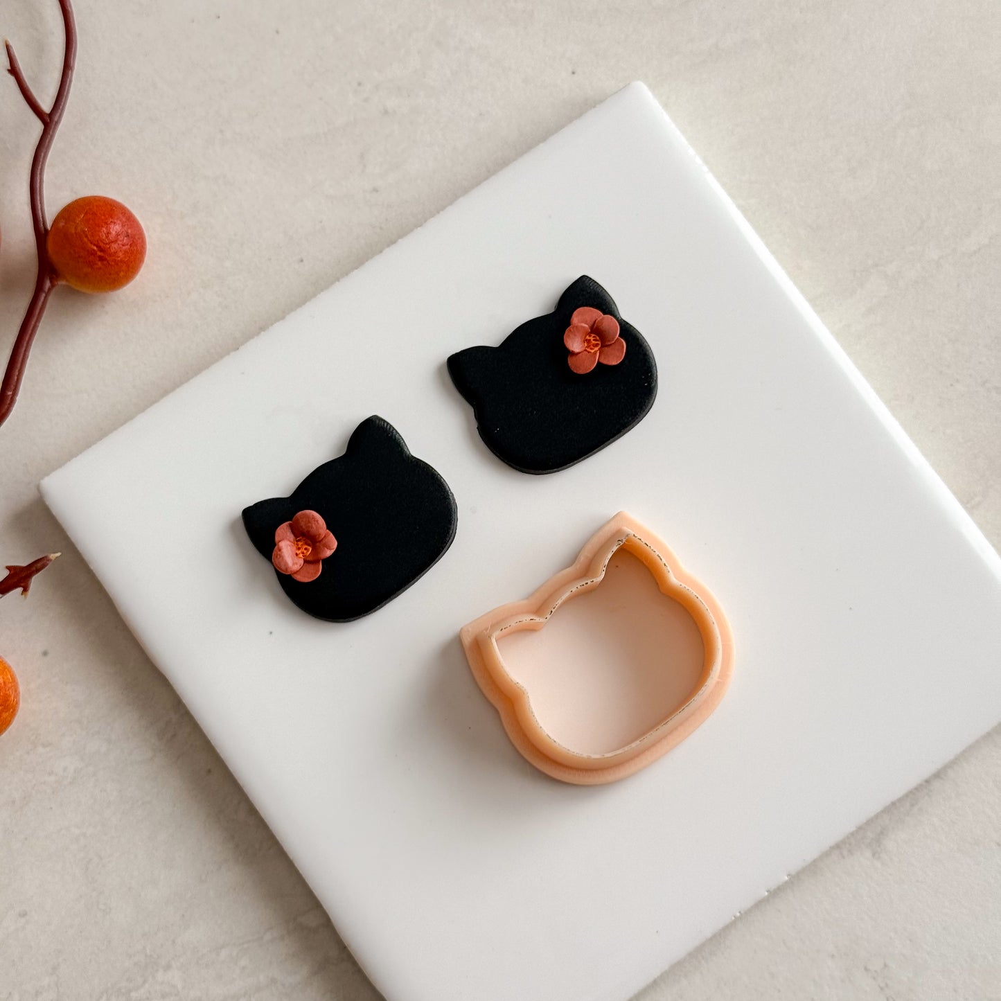 2025 Cat Head | Cat Shape Spooky Polymer Clay Cutter Halloween Fall