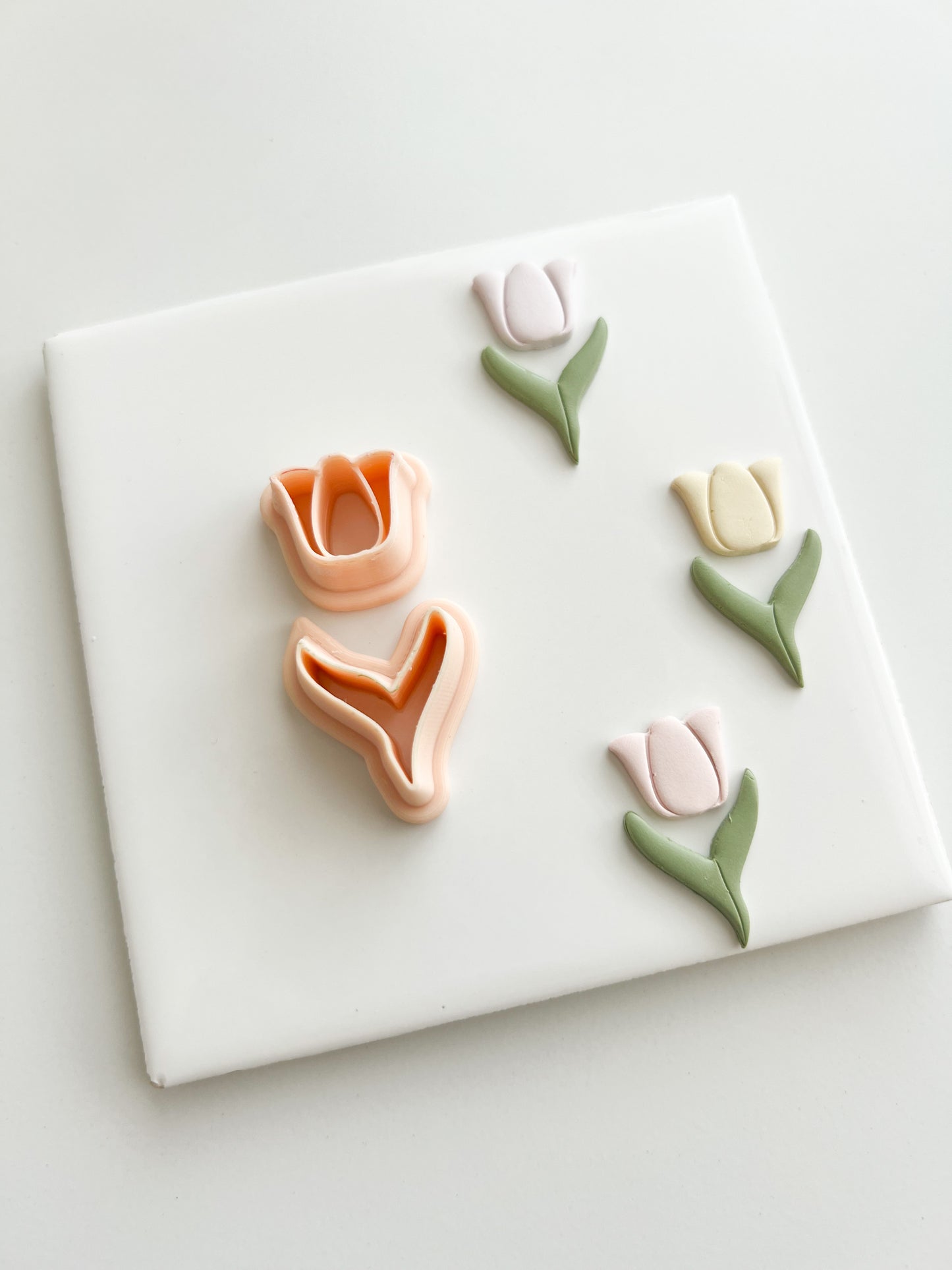 Tulip No. 2 Clay Cutter | Tulip No. 2 Polymer Clay Cutter for DIY Floral Earrings Spring-Themed Jewelry and Handmade Elegant Accessories