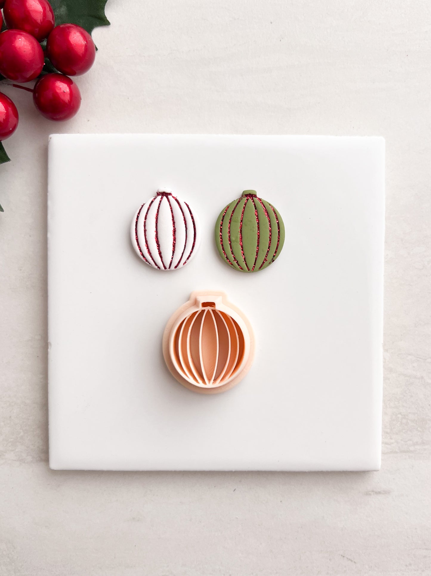Ornament No. 9 Clay Cutter | Ornament No. 9 Polymer Clay Cutter for DIY Holiday Earrings Christmas Jewelry and Handmade Winter Accessories