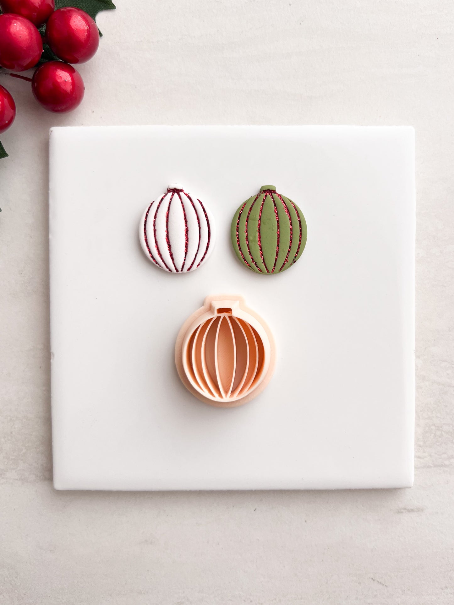 Ornament No. 9 Clay Cutter | Ornament No. 9 Polymer Clay Cutter for DIY Holiday Earrings Christmas Jewelry and Handmade Winter Accessories