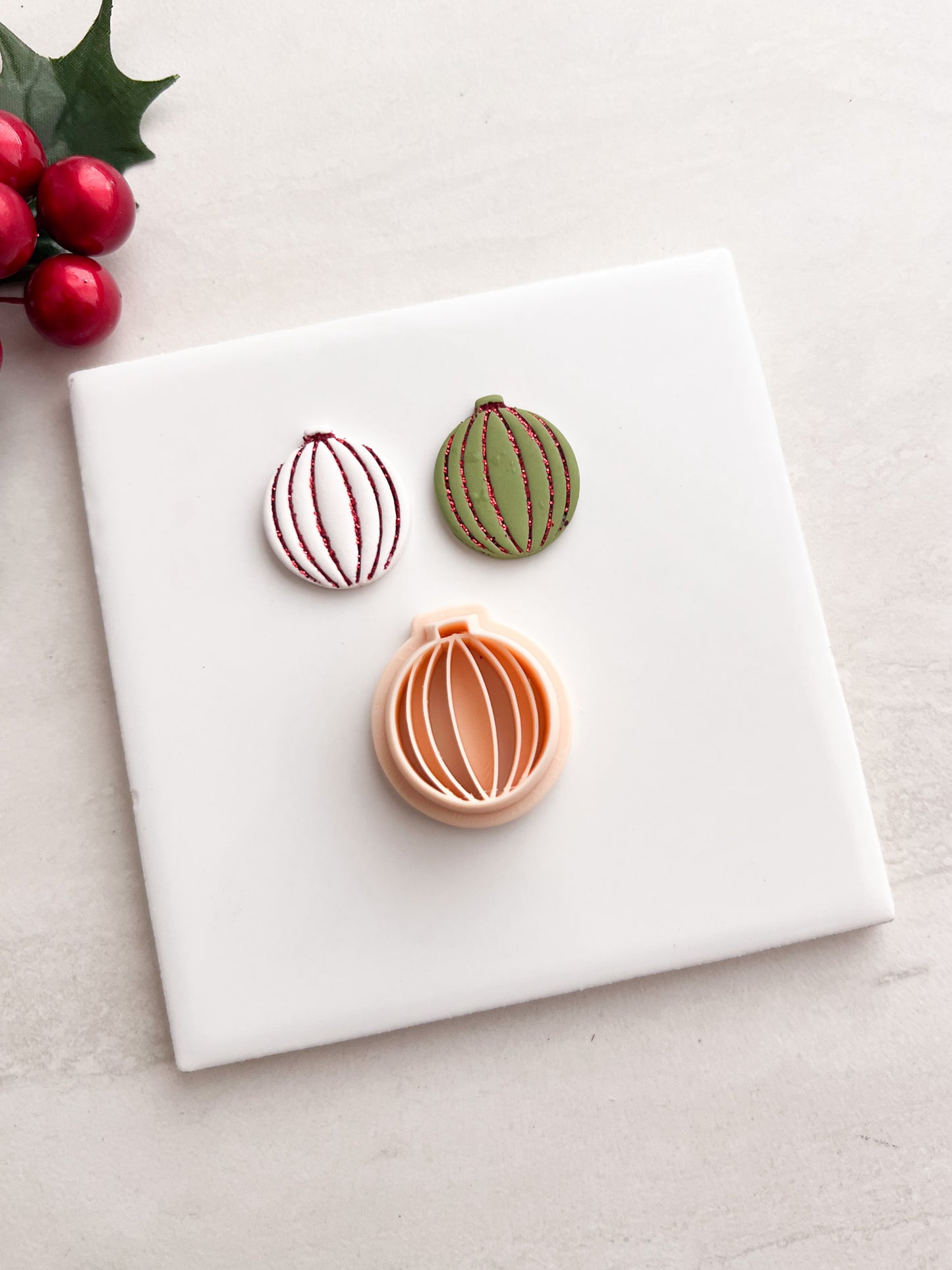Ornament No. 9 Clay Cutter | Ornament No. 9 Polymer Clay Cutter for DIY Holiday Earrings Christmas Jewelry and Handmade Winter Accessories