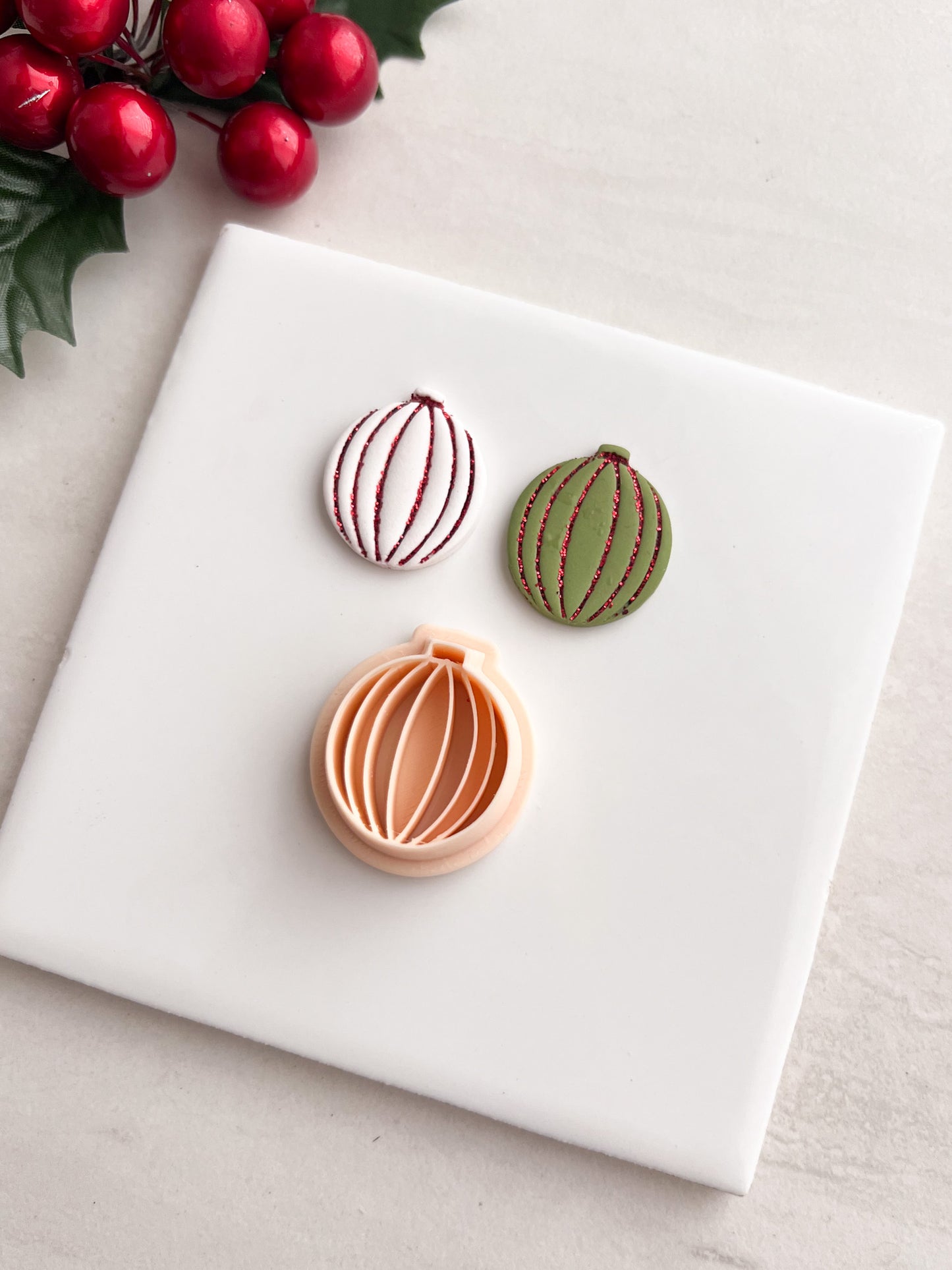 Ornament No. 9 Clay Cutter | Ornament No. 9 Polymer Clay Cutter for DIY Holiday Earrings Christmas Jewelry and Handmade Winter Accessories