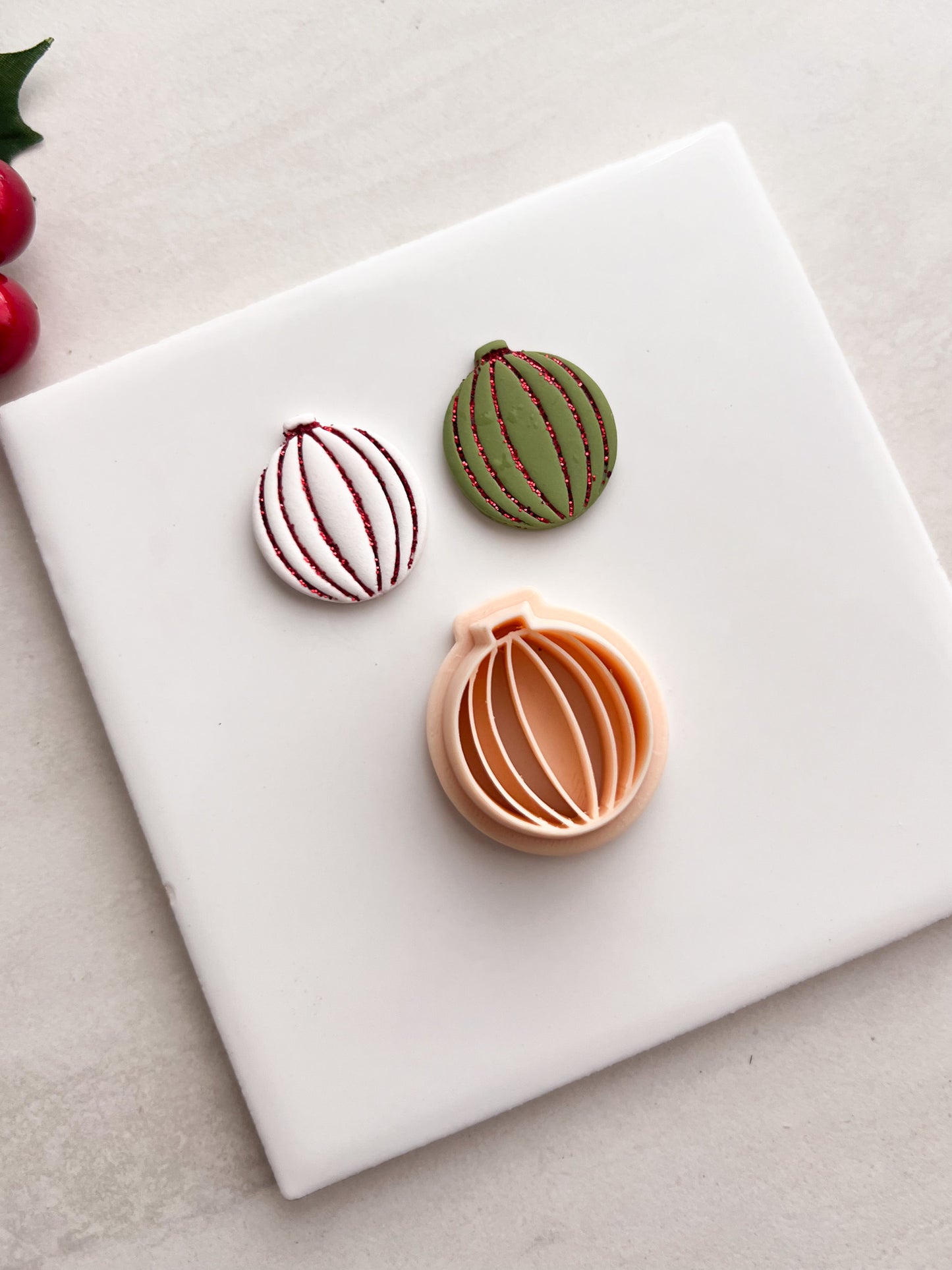 Ornament No. 9 Clay Cutter | Ornament No. 9 Polymer Clay Cutter for DIY Holiday Earrings Christmas Jewelry and Handmade Winter Accessories
