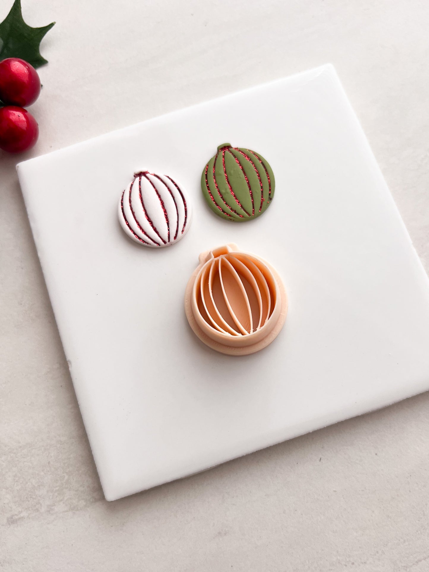 Ornament No. 9 Clay Cutter | Ornament No. 9 Polymer Clay Cutter for DIY Holiday Earrings Christmas Jewelry and Handmade Winter Accessories