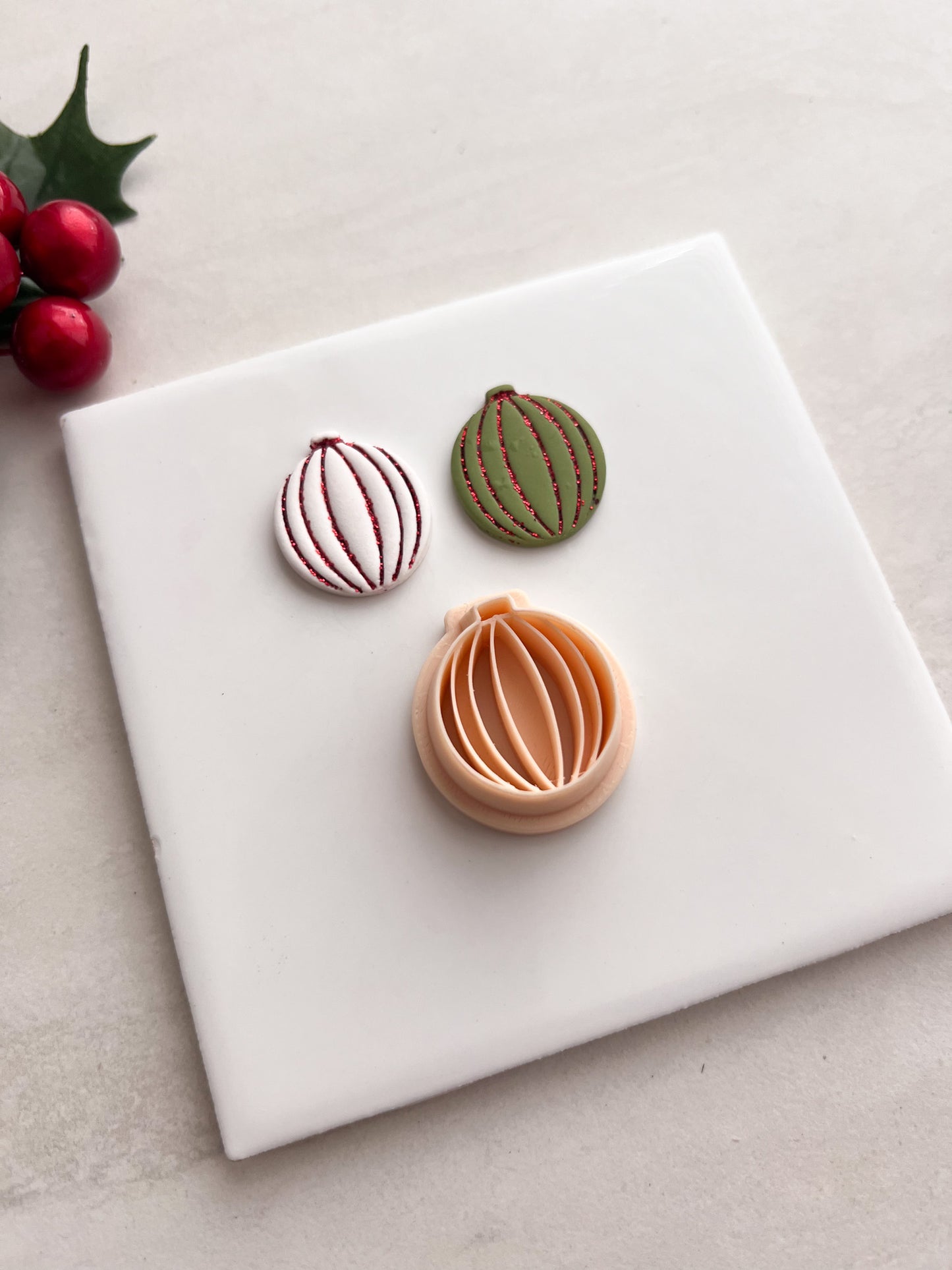 Ornament No. 9 Clay Cutter | Ornament No. 9 Polymer Clay Cutter for DIY Holiday Earrings Christmas Jewelry and Handmade Winter Accessories