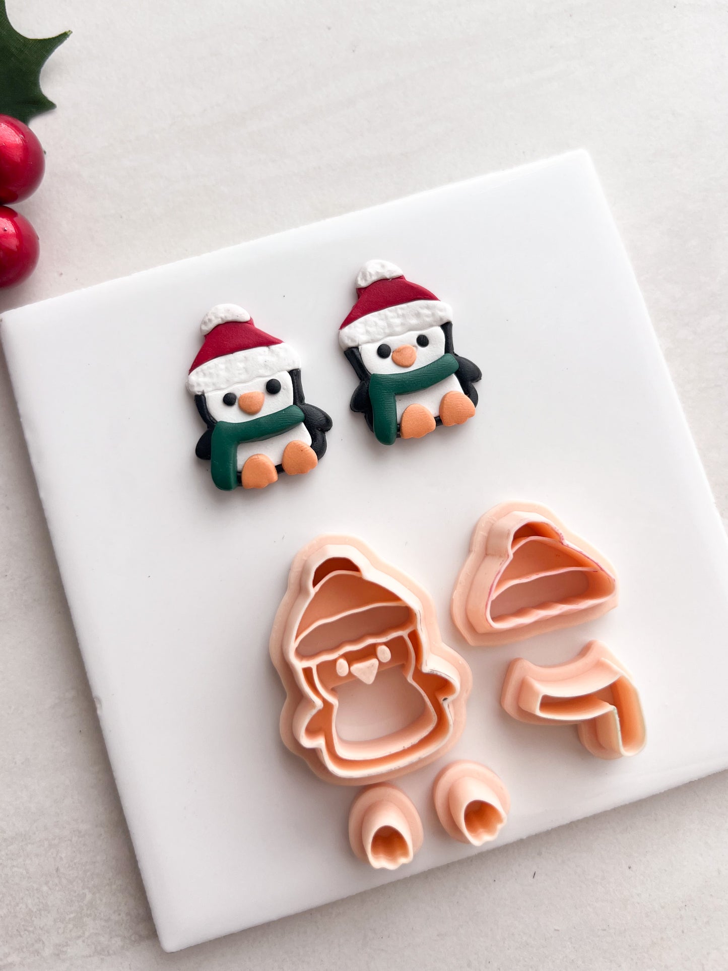 Penguin No. 3 Clay Cutter | Penguin No. 3 Polymer Clay Cutter for DIY Winter Earrings Arctic-Themed Jewelry and Handmade Christmas Accessories