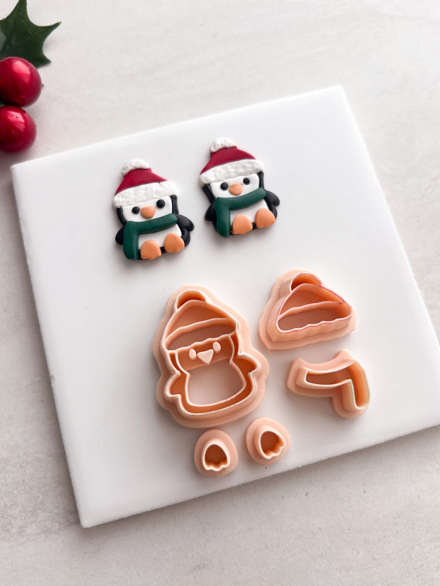 Penguin No. 3 Clay Cutter | Penguin No. 3 Polymer Clay Cutter for DIY Winter Earrings Arctic-Themed Jewelry and Handmade Christmas Accessories
