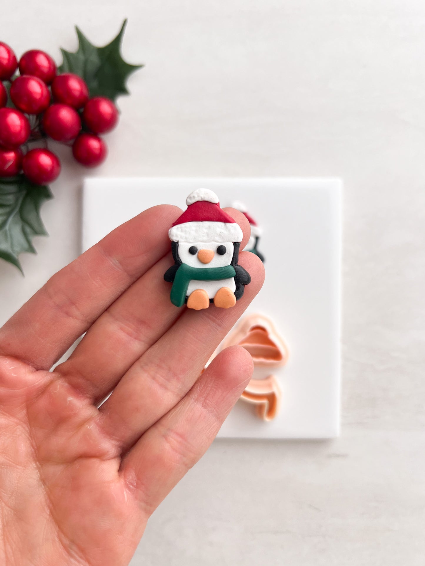 Penguin No. 3 Clay Cutter | Penguin No. 3 Polymer Clay Cutter for DIY Winter Earrings Arctic-Themed Jewelry and Handmade Christmas Accessories
