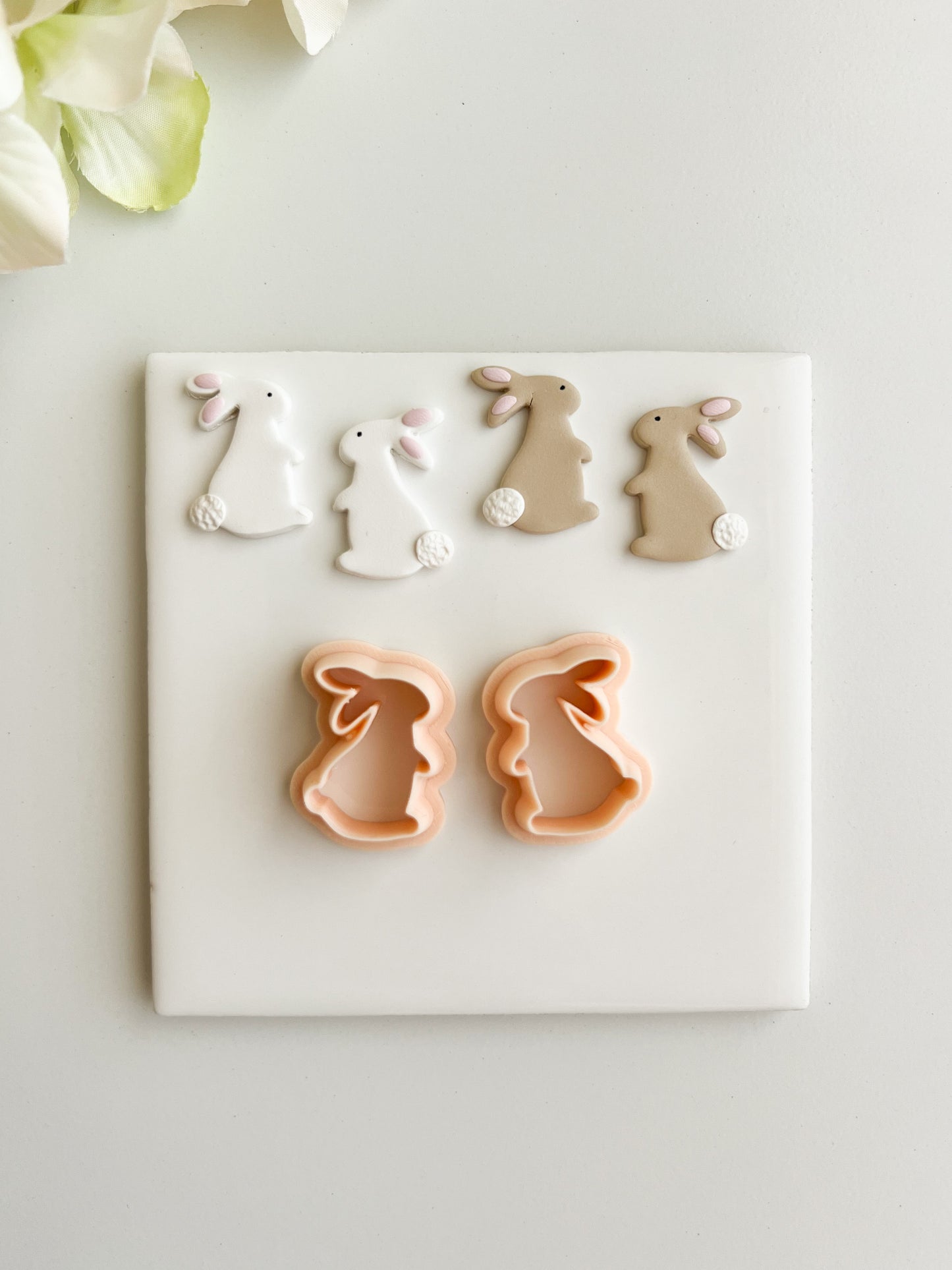 Standing Bunny Clay Cutter | Standing Bunny Polymer Clay Cutter for DIY Easter Earrings Animal-Themed Jewelry and Handmade Cute Accessories