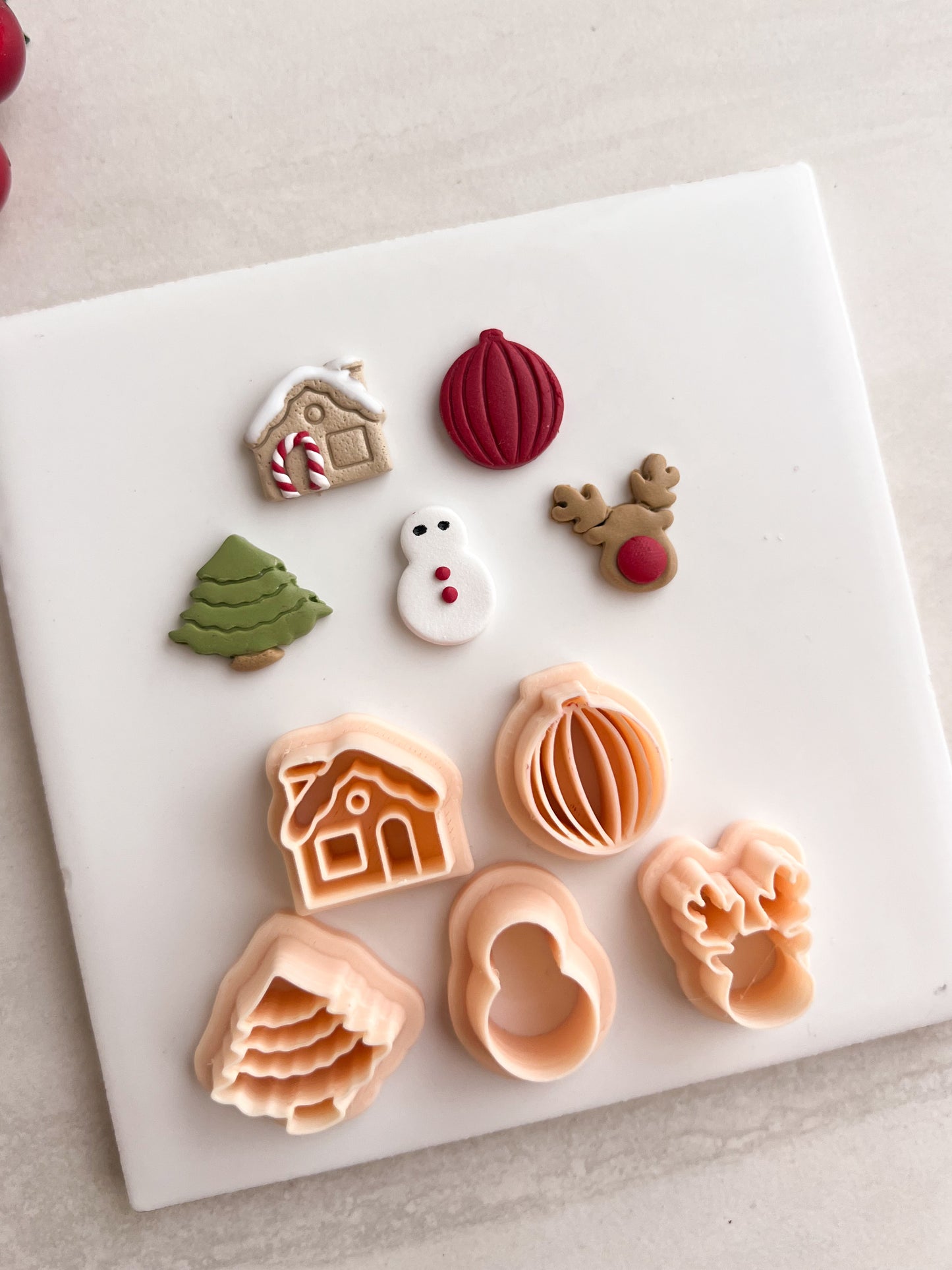Christmas 2024 Stud Pack No. 1 Clay Set | Christmas 2024 Stud Pack No. 1 Polymer Clay Cutter Set for DIY Christmas Earrings Holiday-Themed Jewelry and Handmade Festive Accessories