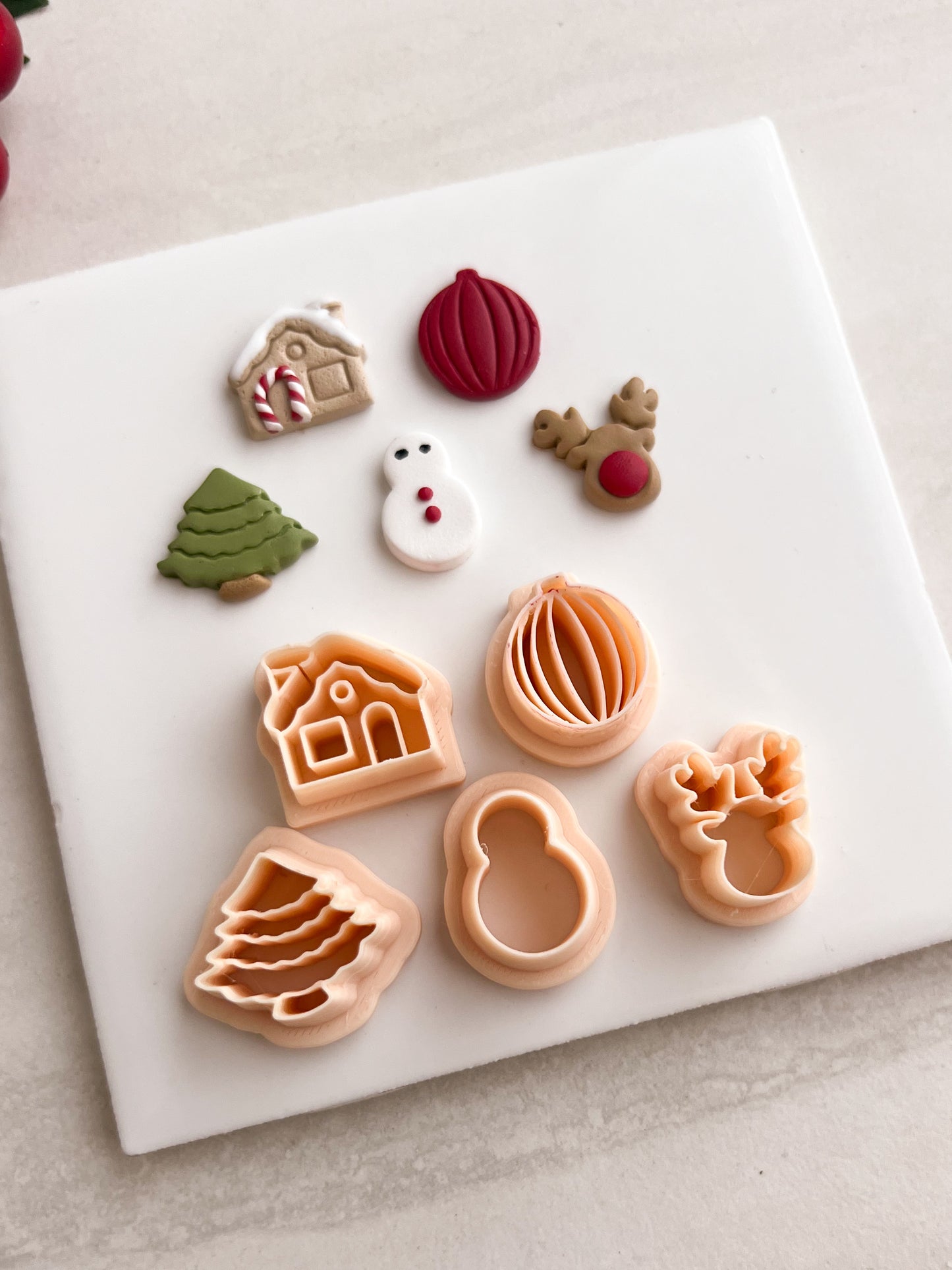 Christmas 2024 Stud Pack No. 1 Clay Set | Christmas 2024 Stud Pack No. 1 Polymer Clay Cutter Set for DIY Christmas Earrings Holiday-Themed Jewelry and Handmade Festive Accessories