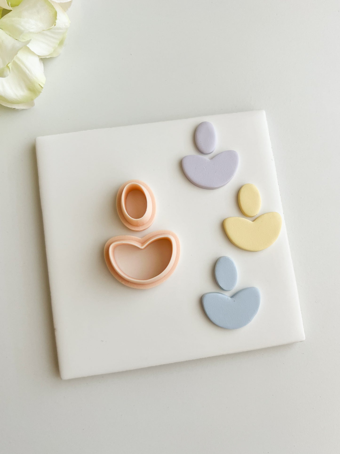 Rounded Leaf Dangle Clay Cutter | Rounded Leaf Dangle Polymer Clay Cutter for DIY Nature Earrings Botanical Jewelry and Handmade Elegant Accessories