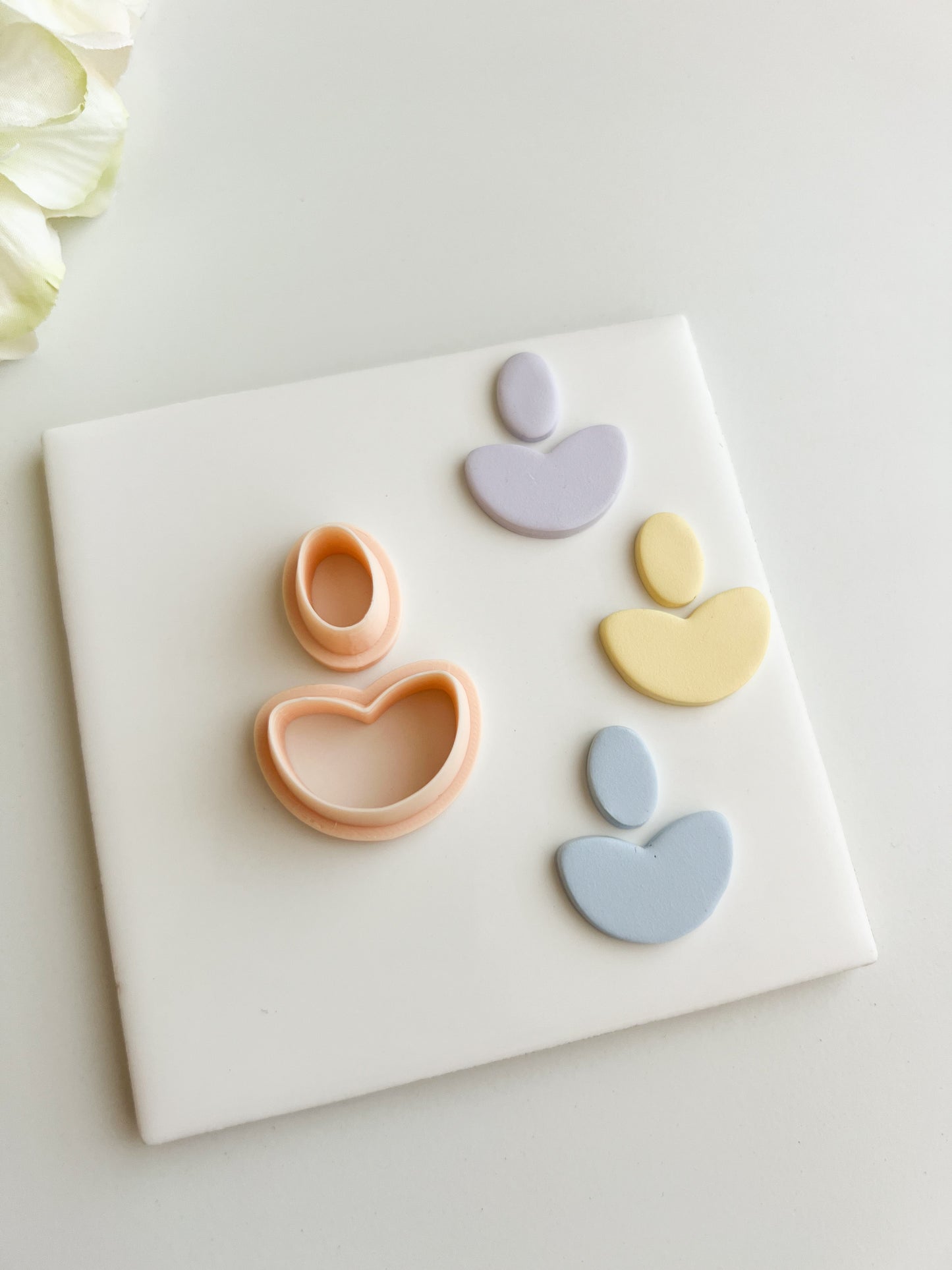 Rounded Leaf Dangle Clay Cutter | Rounded Leaf Dangle Polymer Clay Cutter for DIY Nature Earrings Botanical Jewelry and Handmade Elegant Accessories