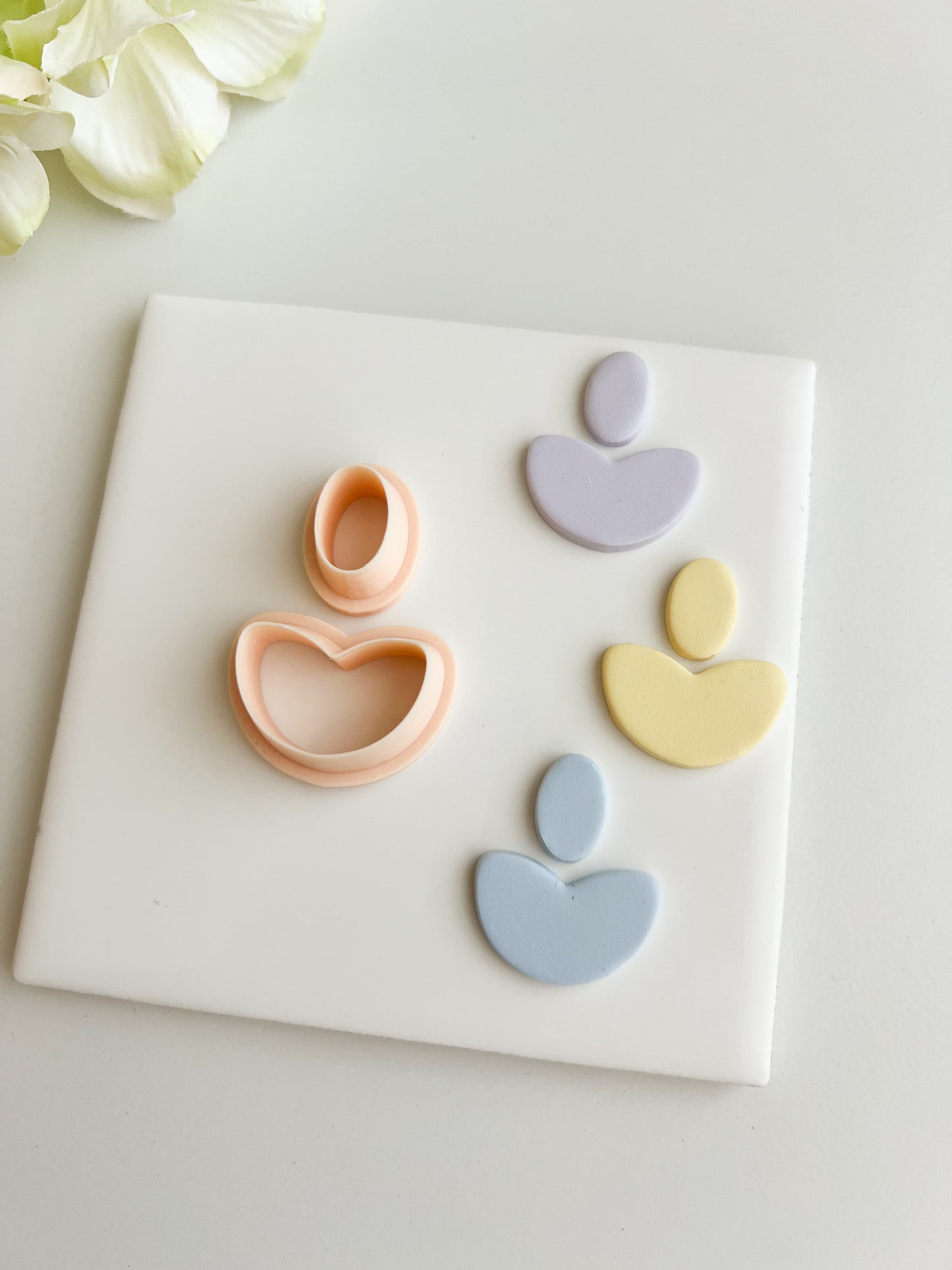 Rounded Leaf Dangle Clay Cutter | Rounded Leaf Dangle Polymer Clay Cutter for DIY Nature Earrings Botanical Jewelry and Handmade Elegant Accessories