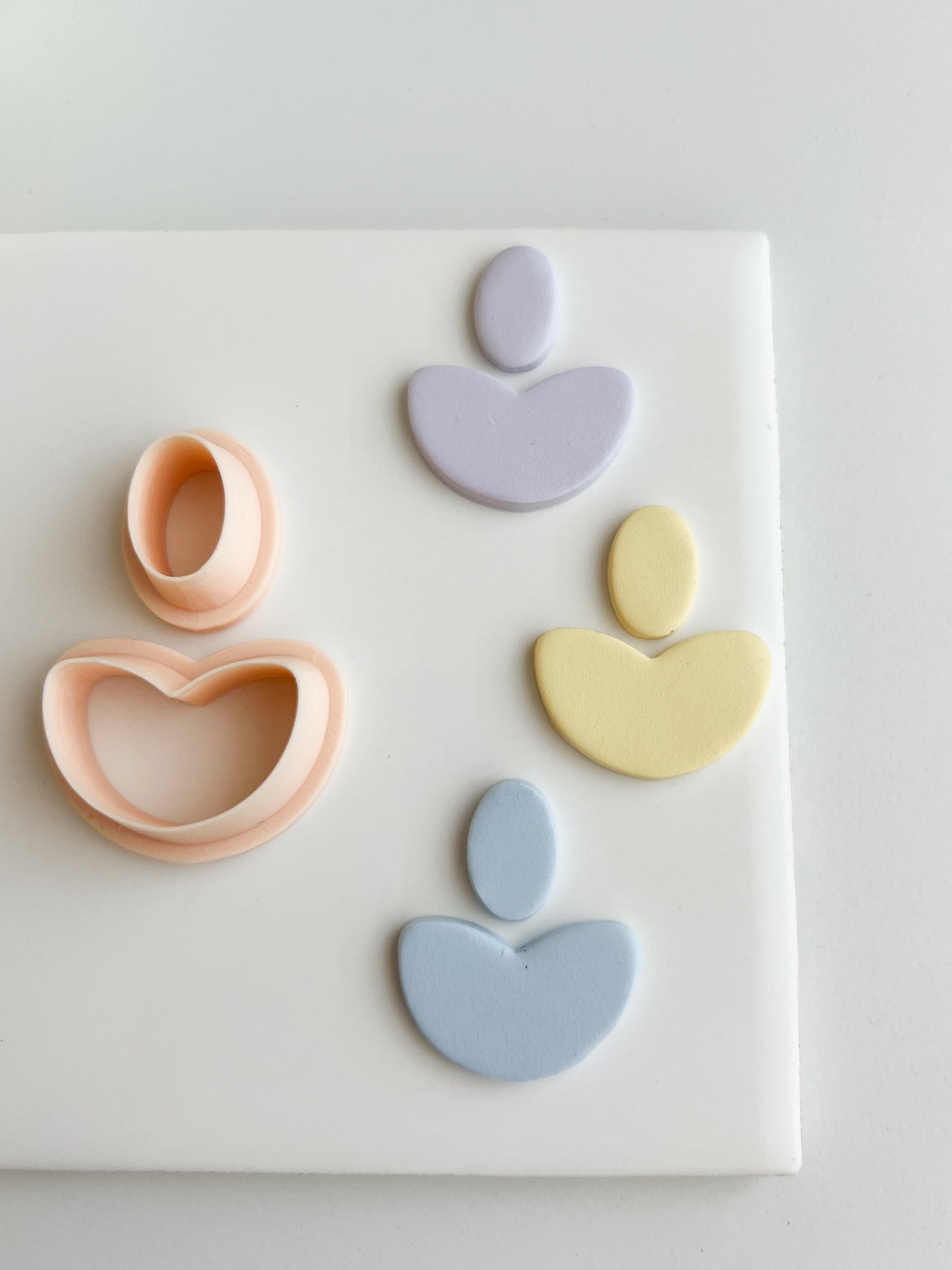 Rounded Leaf Dangle Clay Cutter | Rounded Leaf Dangle Polymer Clay Cutter for DIY Nature Earrings Botanical Jewelry and Handmade Elegant Accessories