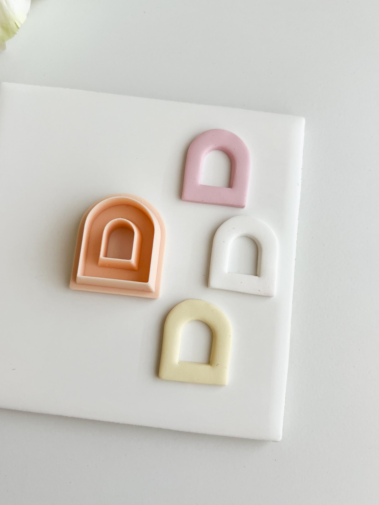 Rounded Arch Cutout No. 2 Clay Cutter | Rounded Arch Cutout Polymer Clay Cutter for DIY Earrings Minimalist Jewelry and Architectural Handmade Designs
