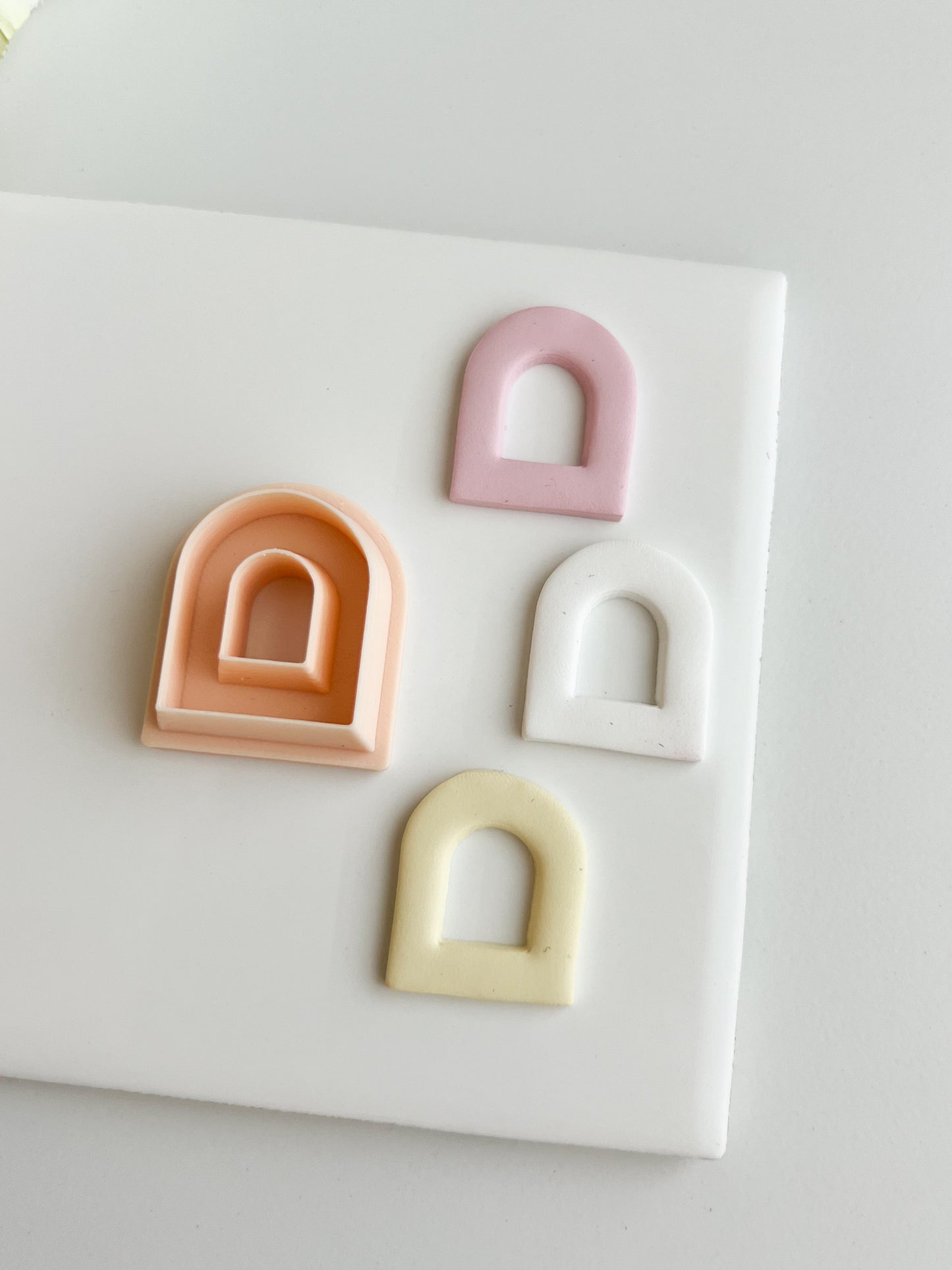 Rounded Arch Cutout No. 2 Clay Cutter | Rounded Arch Cutout Polymer Clay Cutter for DIY Earrings Minimalist Jewelry and Architectural Handmade Designs