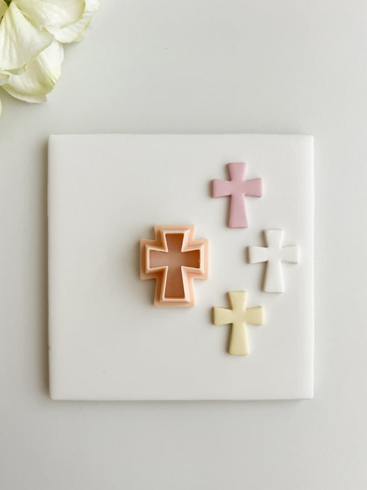 Cross No. 2 Clay Cutter | Cross No. 2 Polymer Clay Cutter for DIY Christian Earrings Religious-Themed Jewelry and Handmade Faith Accessories