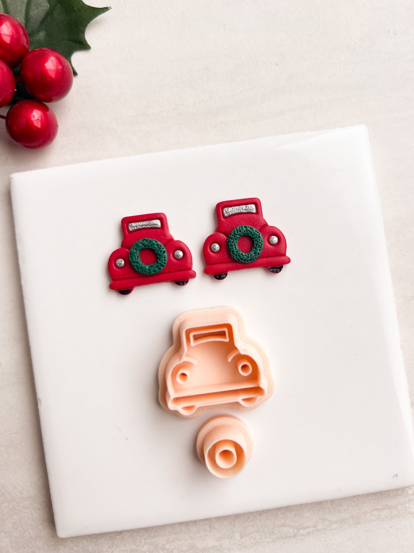 Vintage Truck Stud Clay Cutter | Vintage Truck Stud Polymer Clay Cutter for DIY Nostalgic Earrings Farmhouse Jewelry and Handmade Country Accessories