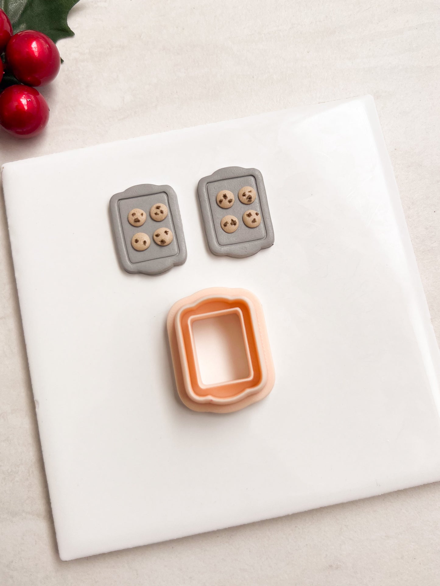 Cookie Sheet Clay Cutter | Cookie Sheet Polymer Clay Cutter for DIY Baking Earrings Sweet-Themed Jewelry and Handmade Dessert Accessories