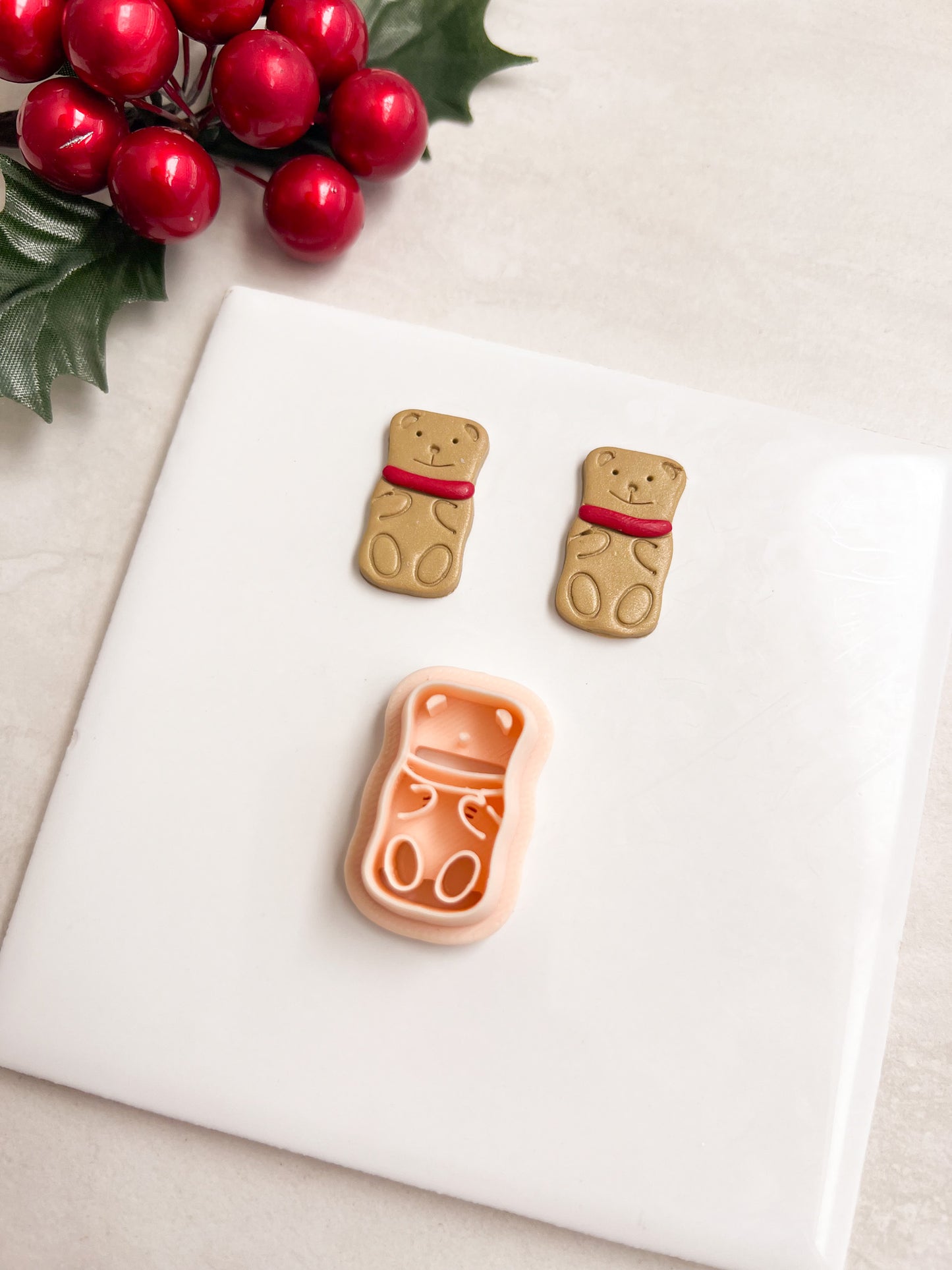 Bear Chocolate Bar | Bear Chocolate Bar Polymer Clay Cutter for DIY Cute Earrings Food-Themed Jewelry and Handmade Sweet Accessories