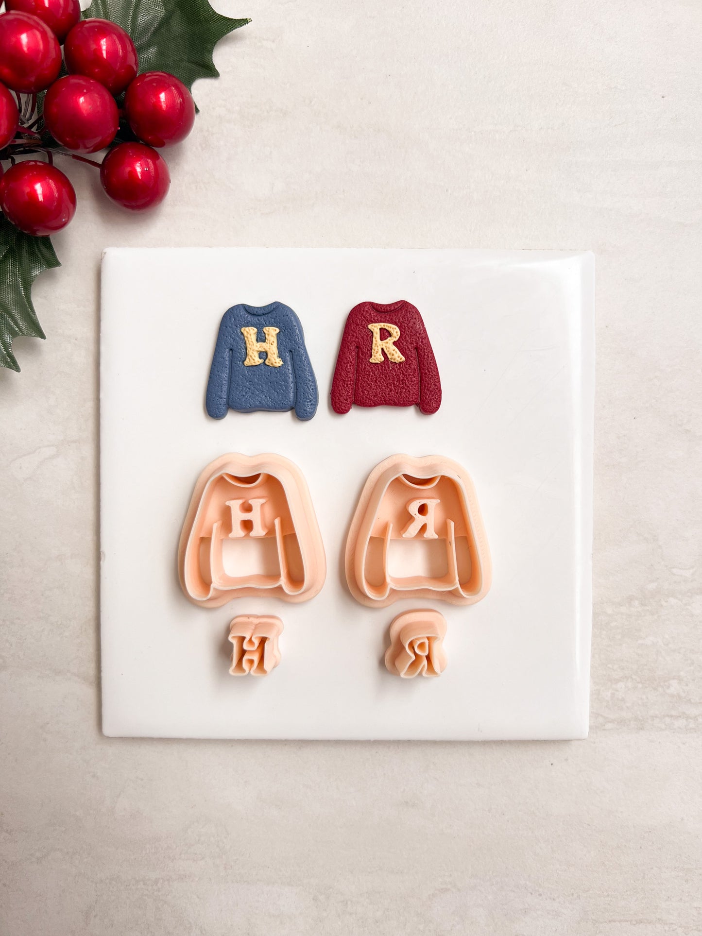 Hogwarts Sweater Pair Clay Cutter | Hogwarts Sweater Pair Polymer Clay Cutter for DIY Cozy Earrings Harry Potter Jewelry and Handmade Magic Accessories