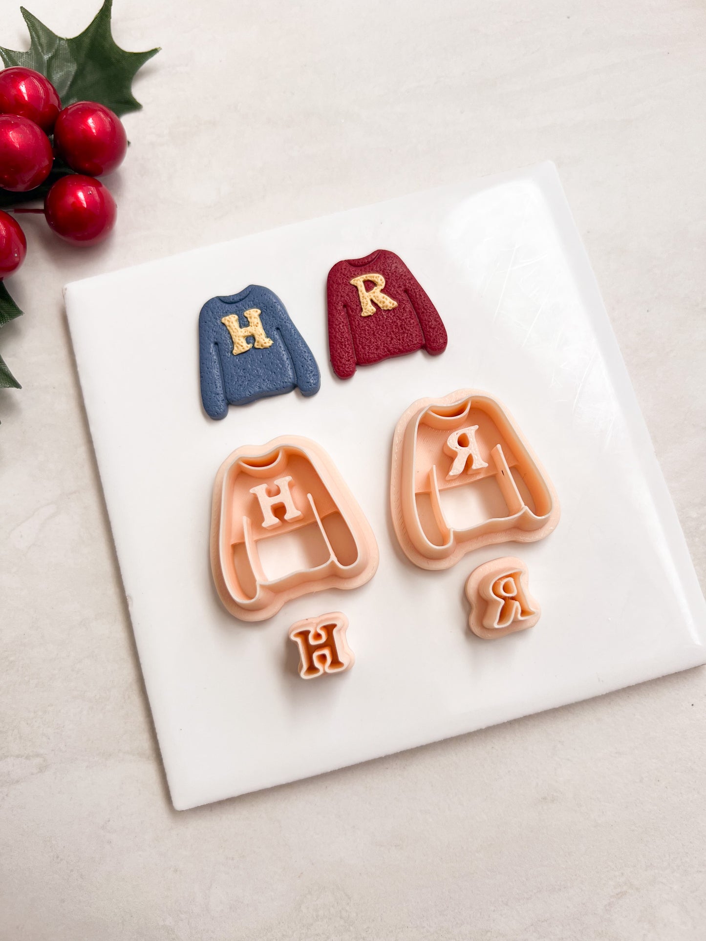 Hogwarts Sweater Pair Clay Cutter | Hogwarts Sweater Pair Polymer Clay Cutter for DIY Cozy Earrings Harry Potter Jewelry and Handmade Magic Accessories