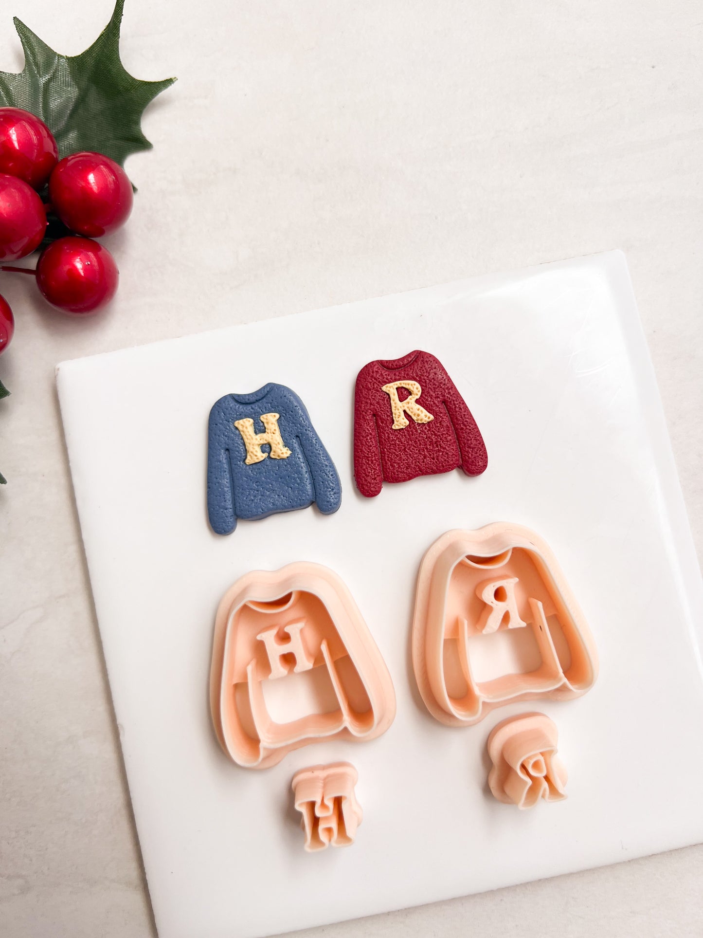 Hogwarts Sweater Pair Clay Cutter | Hogwarts Sweater Pair Polymer Clay Cutter for DIY Cozy Earrings Harry Potter Jewelry and Handmade Magic Accessories