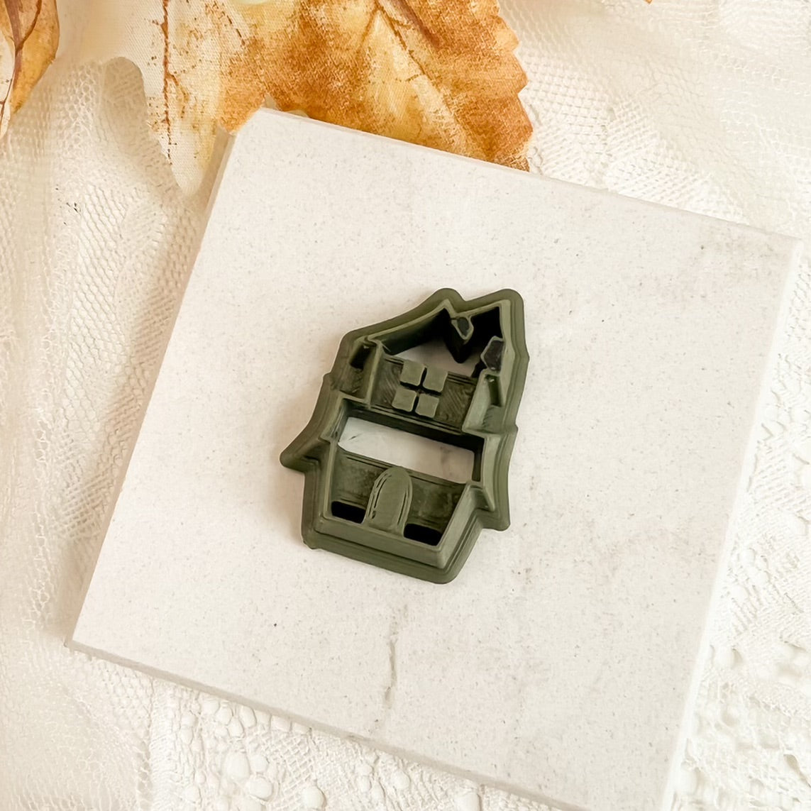 Haunted House No. 1 Clay Cutter | Haunted House Polymer Clay Cutter for Halloween Earrings Spooky DIY Jewelry and Horror-Themed Crafts