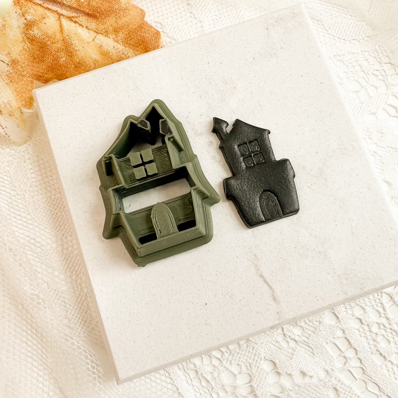 Haunted House No. 1 Clay Cutter | Haunted House Polymer Clay Cutter for Halloween Earrings Spooky DIY Jewelry and Horror-Themed Crafts